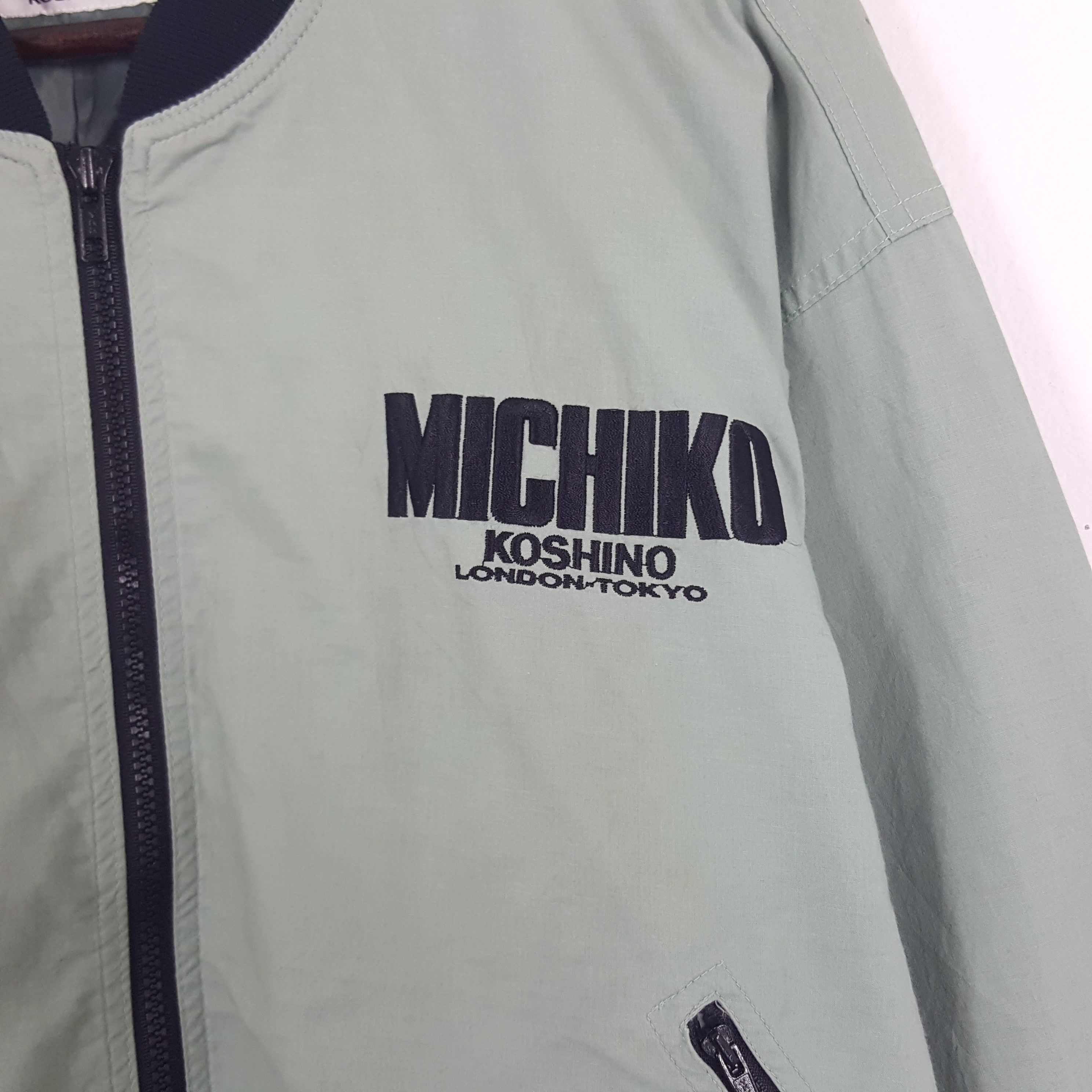 Michiko Koshino × Vintage Vintage Michiko Koshino Pucka Clobba Bomber Jacket Size US L / EU 52-54 / 3 - 4 Thumbnail