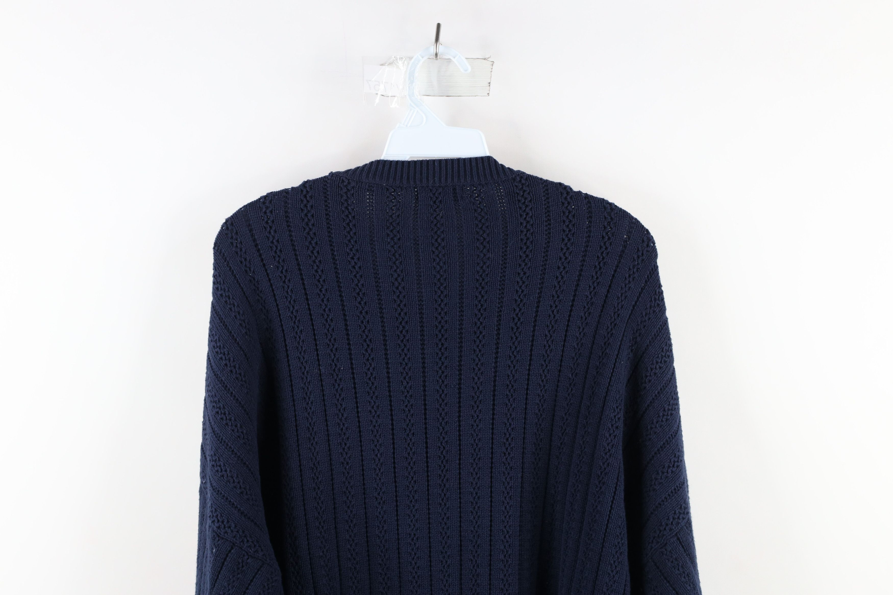 Izod Vintage IZOD Chunky Ribbed Knit Crewneck Sweater Cotton Size US L / EU 52-54 / 3 - 8 Thumbnail