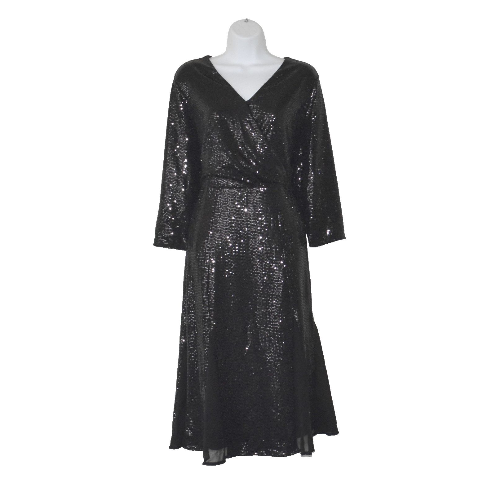 Chicos NWT CHICOS Surplice Sequin Embellished Midi Dress 3/XL $169 Size XL / US 12-14 / IT 48-50 - 1 Thumbnail