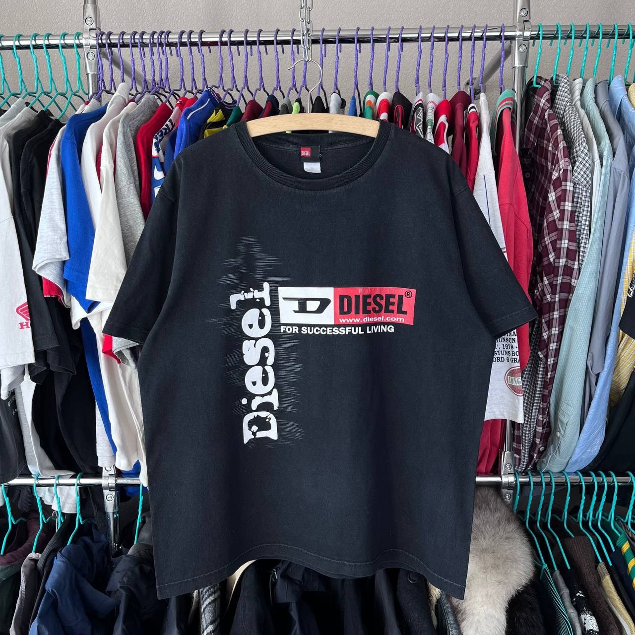 Diesel × Vintage Vintage Diesel Big Logo T Shirt Size US XL / EU 56 / 4 - 2 Thumbnail
