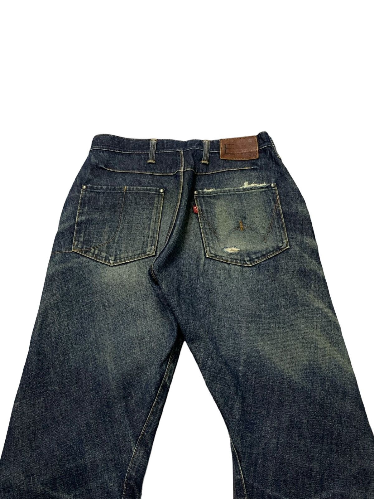 Edwin × Hysteric Glamour Vintage Edwin E Function Curved Leg Distressed Jeans Size US 30 / EU 46 - 9 Thumbnail