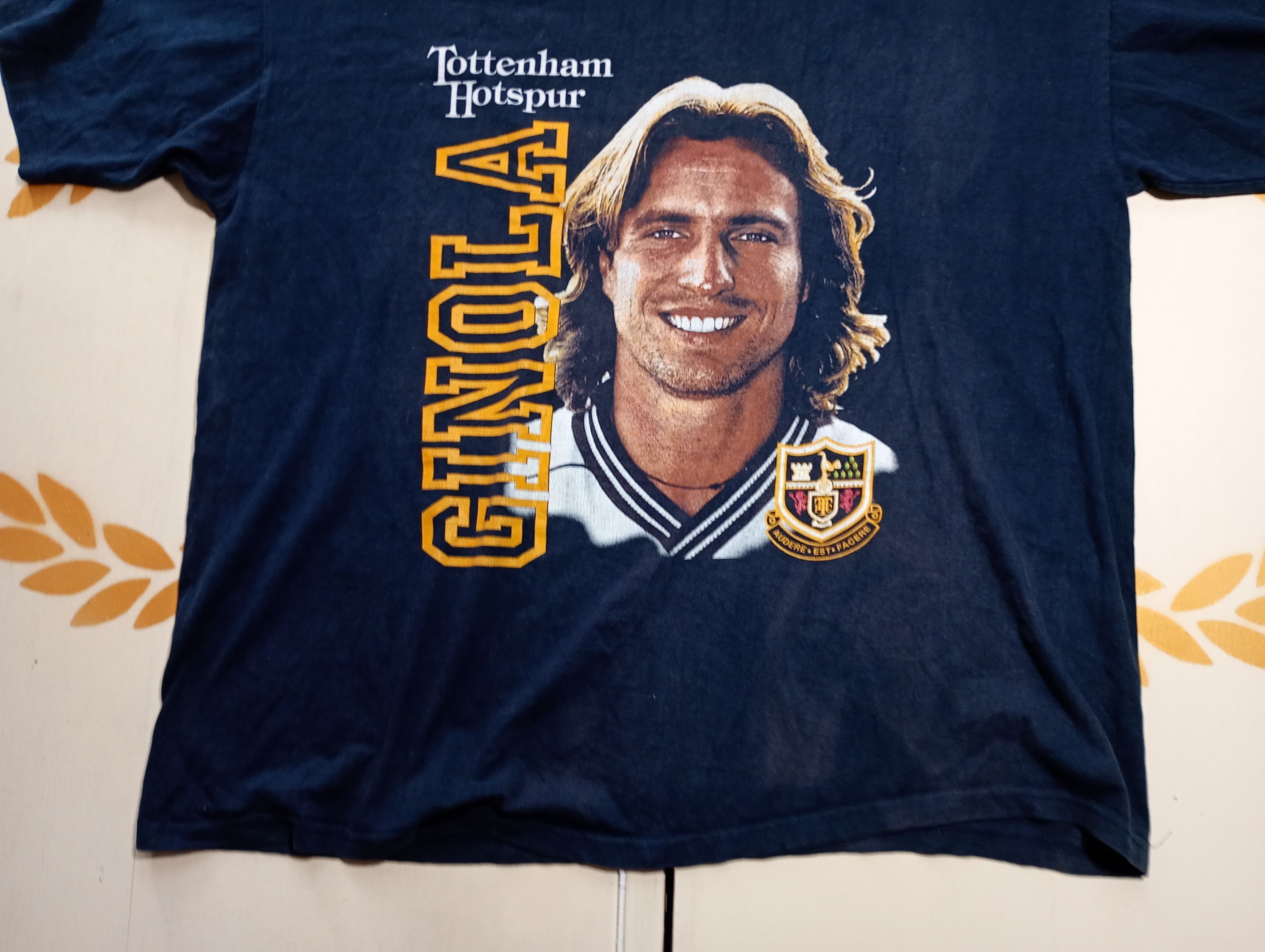 Vintage Ginola Tottenham Hotspur B&C T-Shirt Vintage 90's Size US XL / EU 56 / 4 - 3 Thumbnail