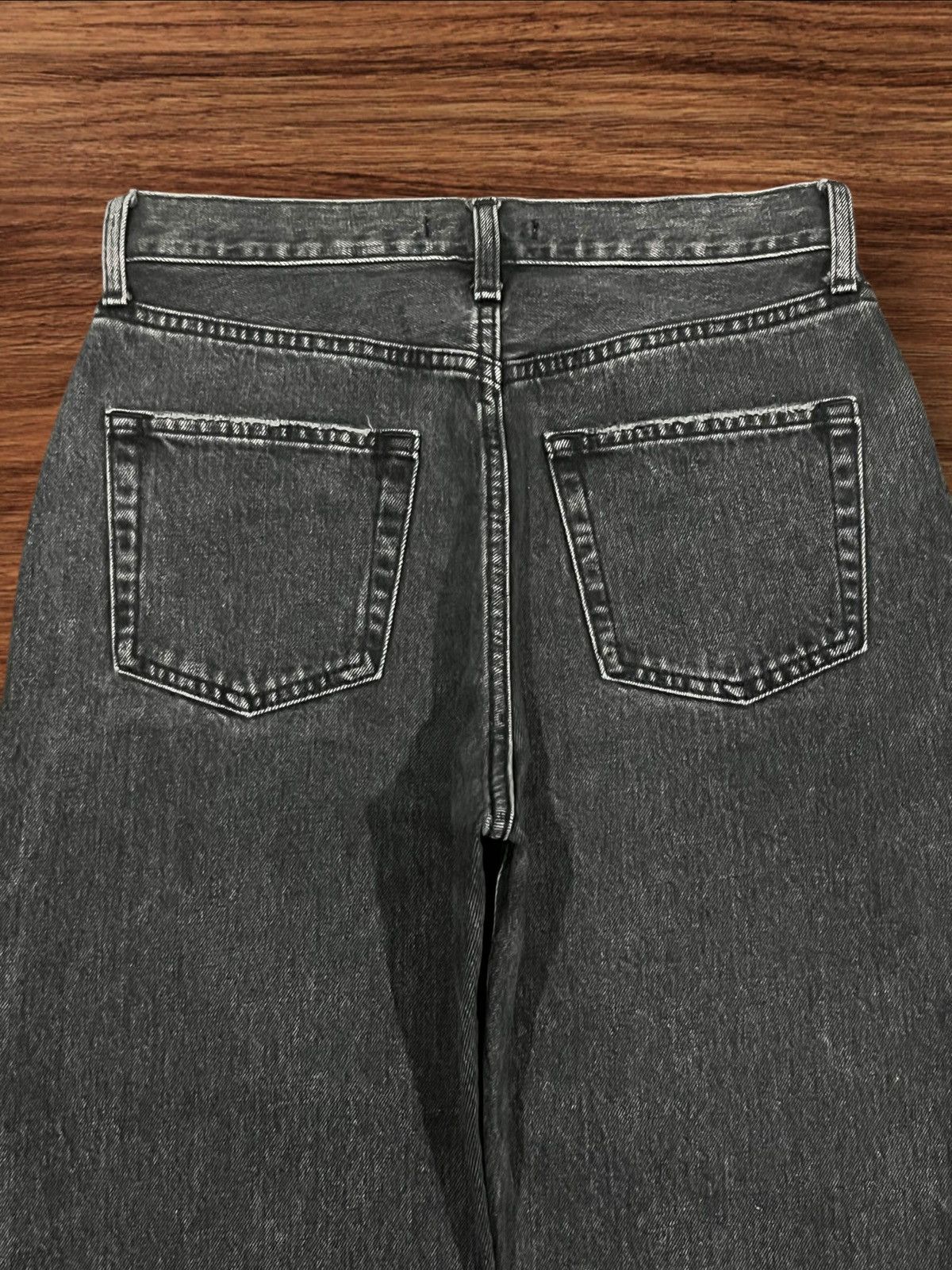 MOUSSY Vintage Moussy High Rise Distressed Frayed Leg Straight Jean Size 27" / US 4 / IT 40 - 6 Thumbnail