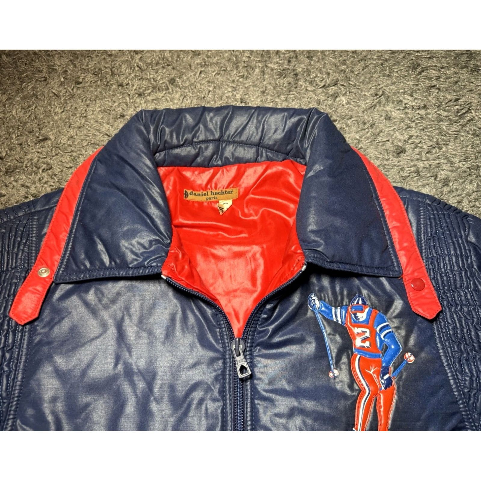 Vintage Vtg Daniel Hechter Paris Jacket Coat Men’s Ski Bomber Blue 80s 90s Coat Full Zip Lined Mid-Length Regular Size M Unisex Adults Autumn Winter Size US M / EU 48-50 / 2 - 6 Thumbnail