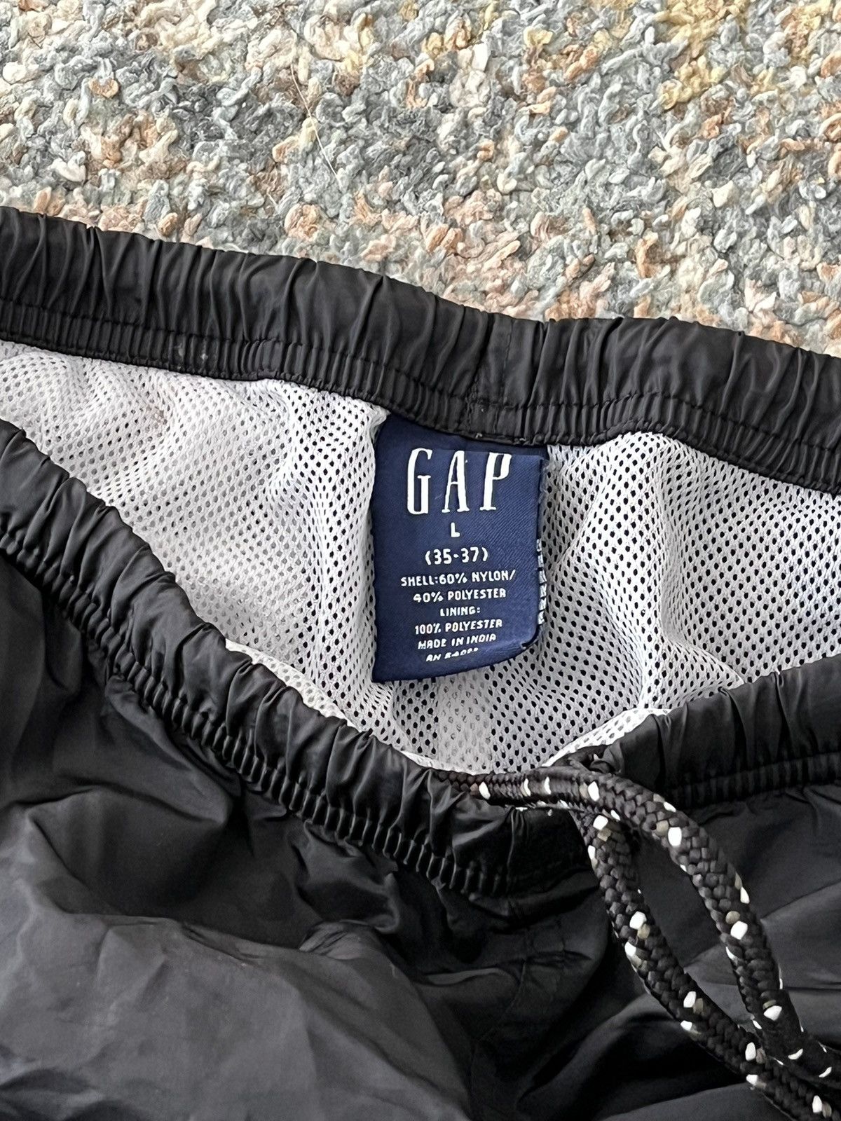 Gap VTG Y2K Baggy Parachute Style Cargo Pants 34x30 Medium Black Size US 32 / EU 48 - 3 Thumbnail