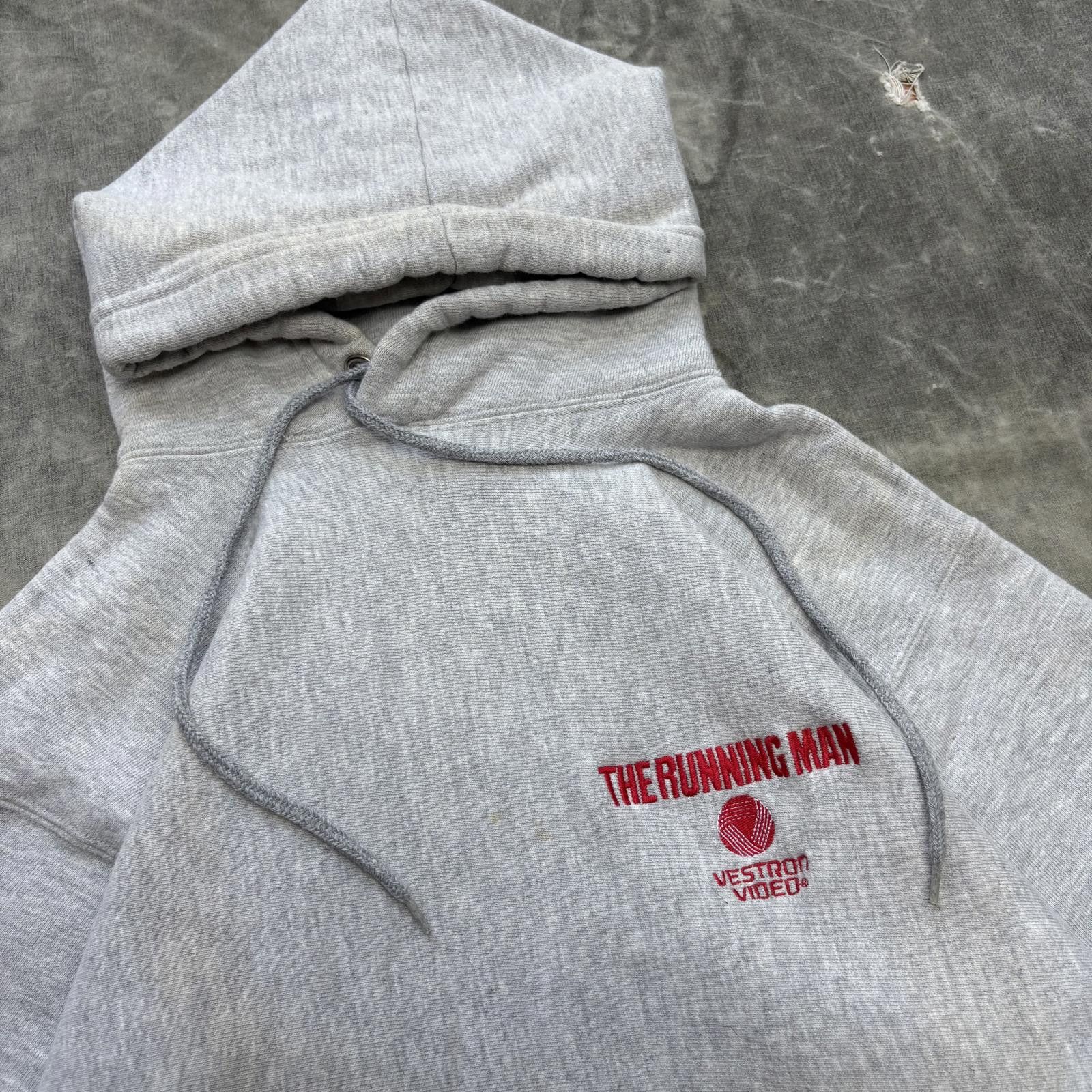 Vintage Vintage 80s The Running Man Arnold Schwarzenegger Hoodie Size US L / EU 52-54 / 3 - 2 Thumbnail