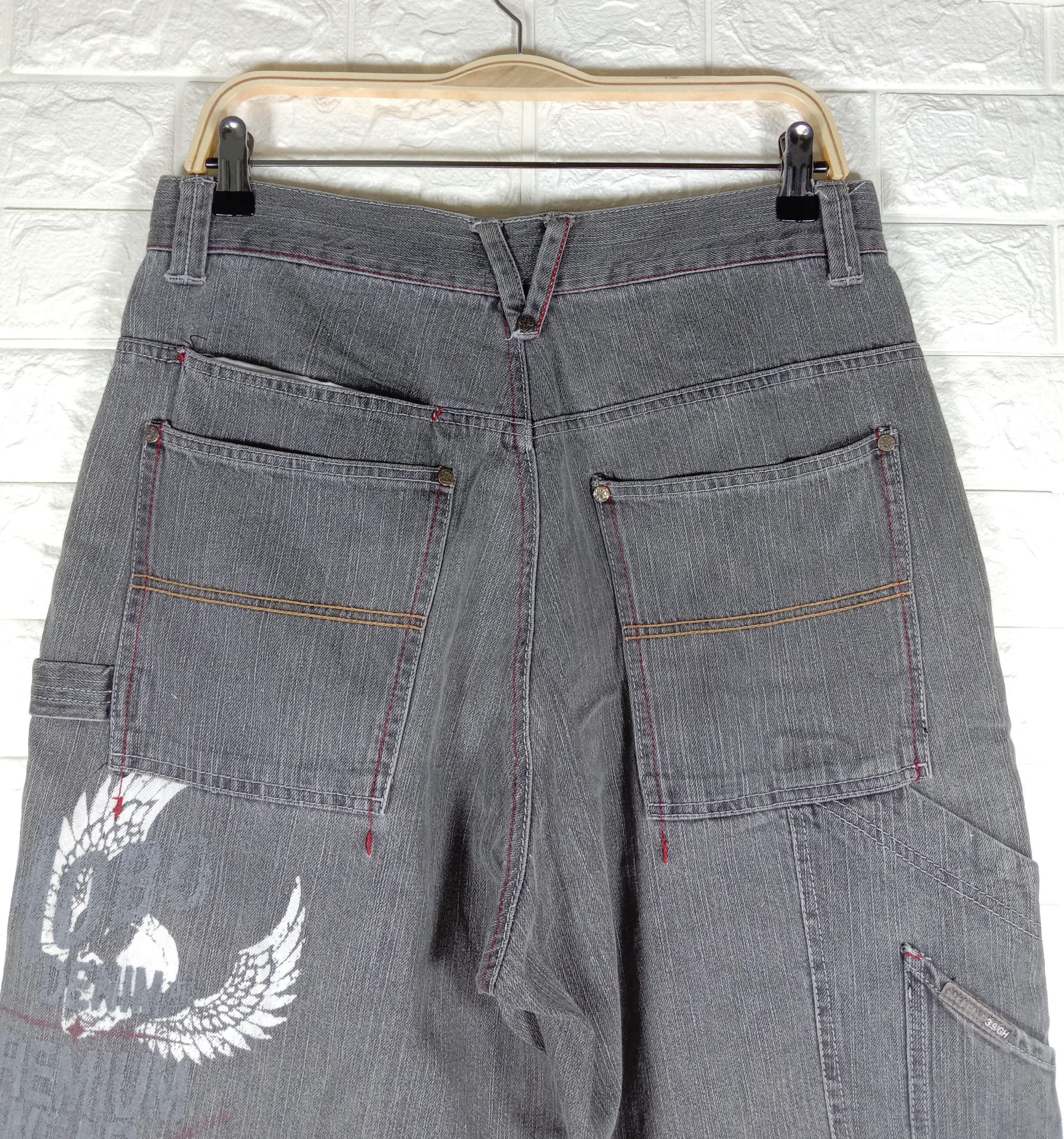 Hobo Vintage Hobo Faded Black Multi Pocket Cargo Wide Baggy Jeans Size US 32 / EU 48 - 2 Thumbnail
