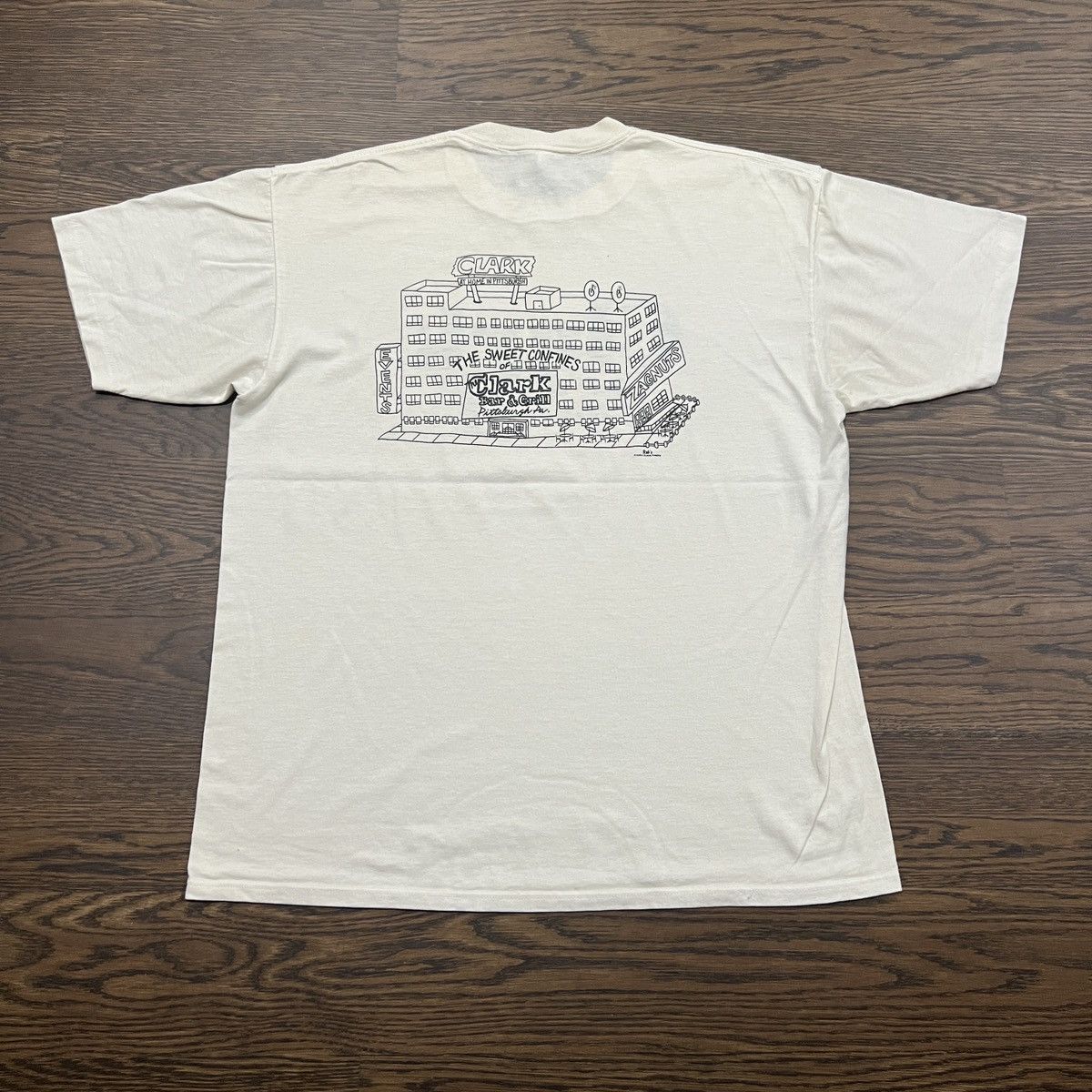 Vintage Vintage 90s Clarks Bar & Grill Pittsburg single stitch shirt Size US XL / EU 56 / 4 - 3 Thumbnail