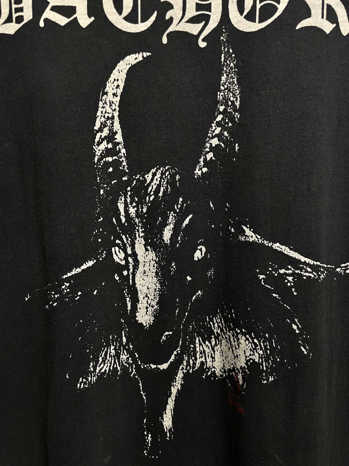 Band Tees Vintage 00s Bathory Goat Black Metal Band Faded T-Shirt Size US XL / EU 56 / 4 - 7 Thumbnail