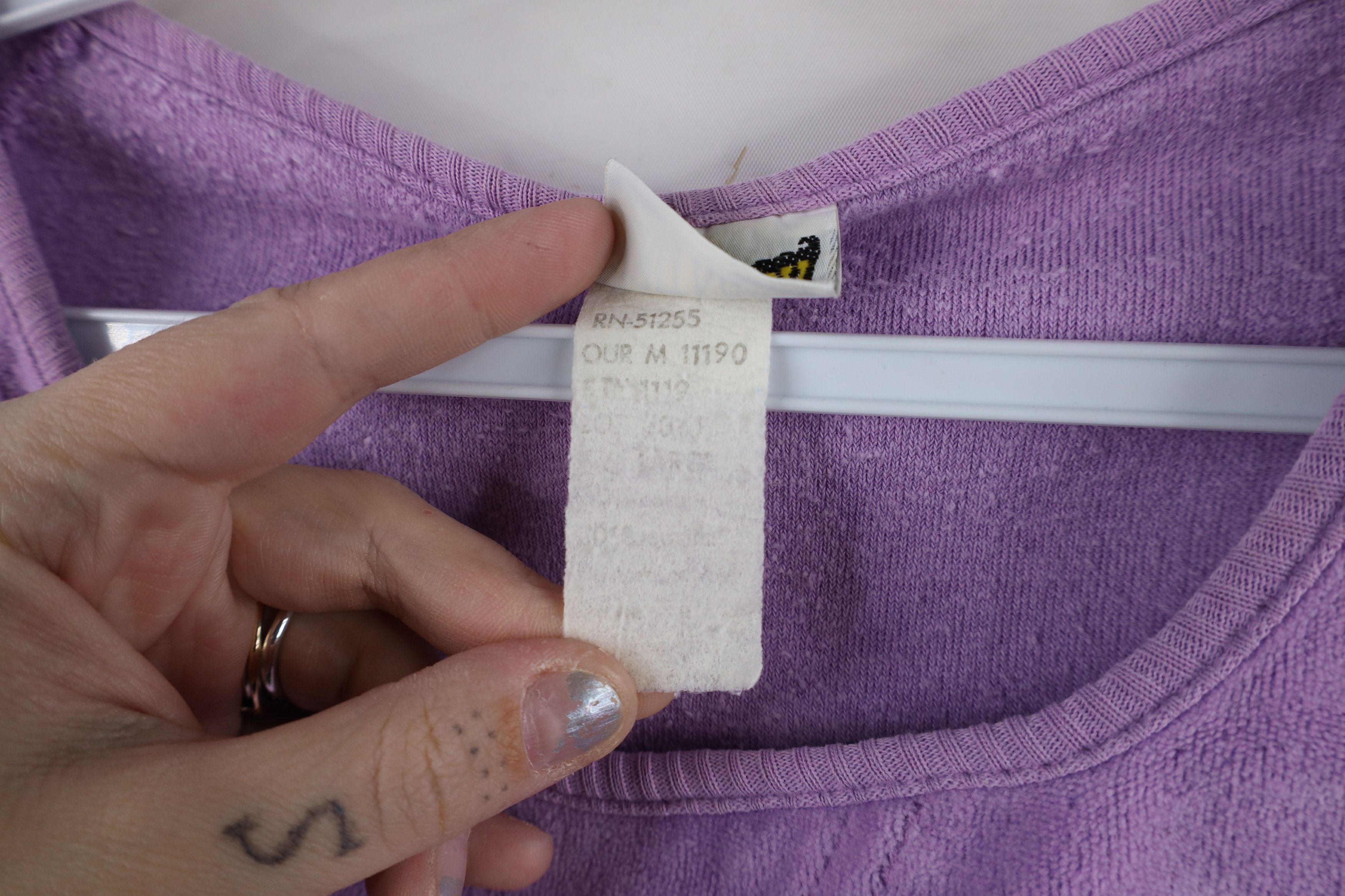 Vintage Vintage 90s Streetwear Blank Terry Cloth Sweater Purple Size M / US 6-8 / IT 42-44 - 6 Thumbnail