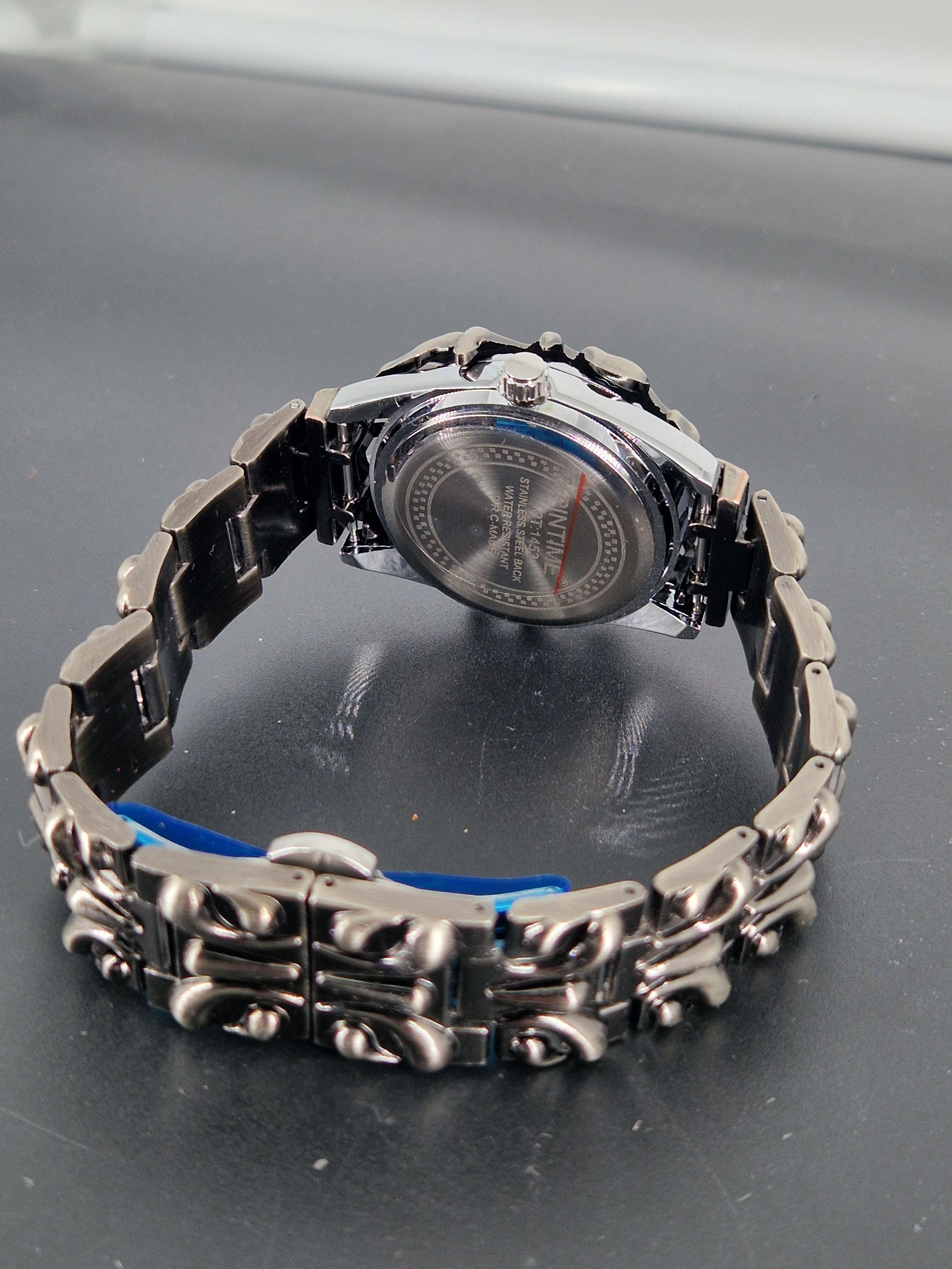 Other Y2K Opium Gothic Metal Chain Watch Flame Bracelet 40mm Size 40 - 7 Thumbnail