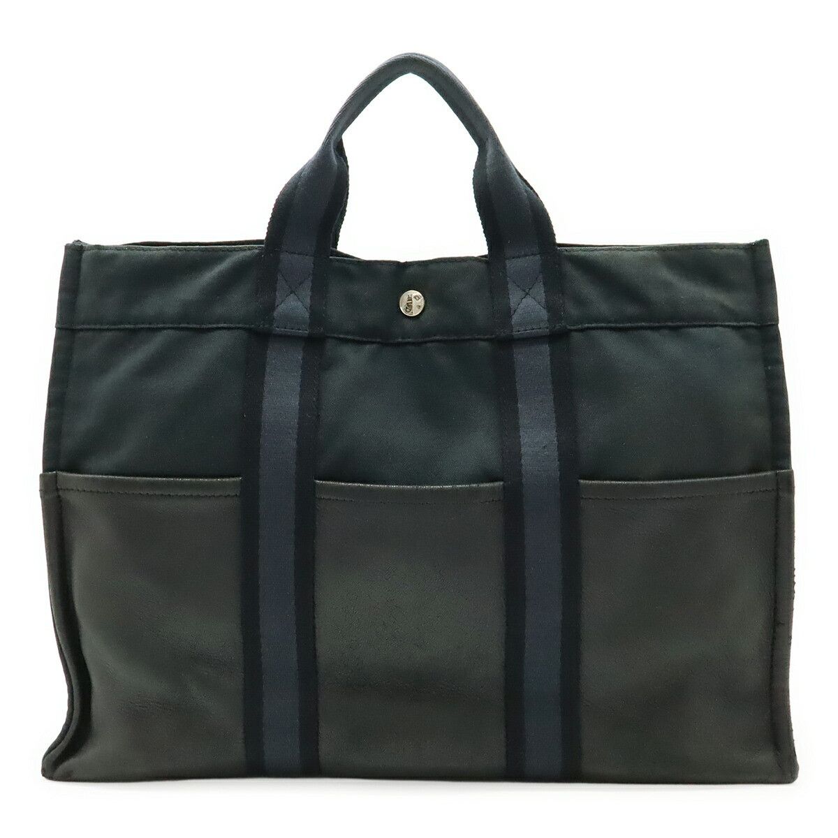 Hermes Hermes Fourre Tout Half Leather Tote Bag Canvas Tote Bag DUTY FREE for USA