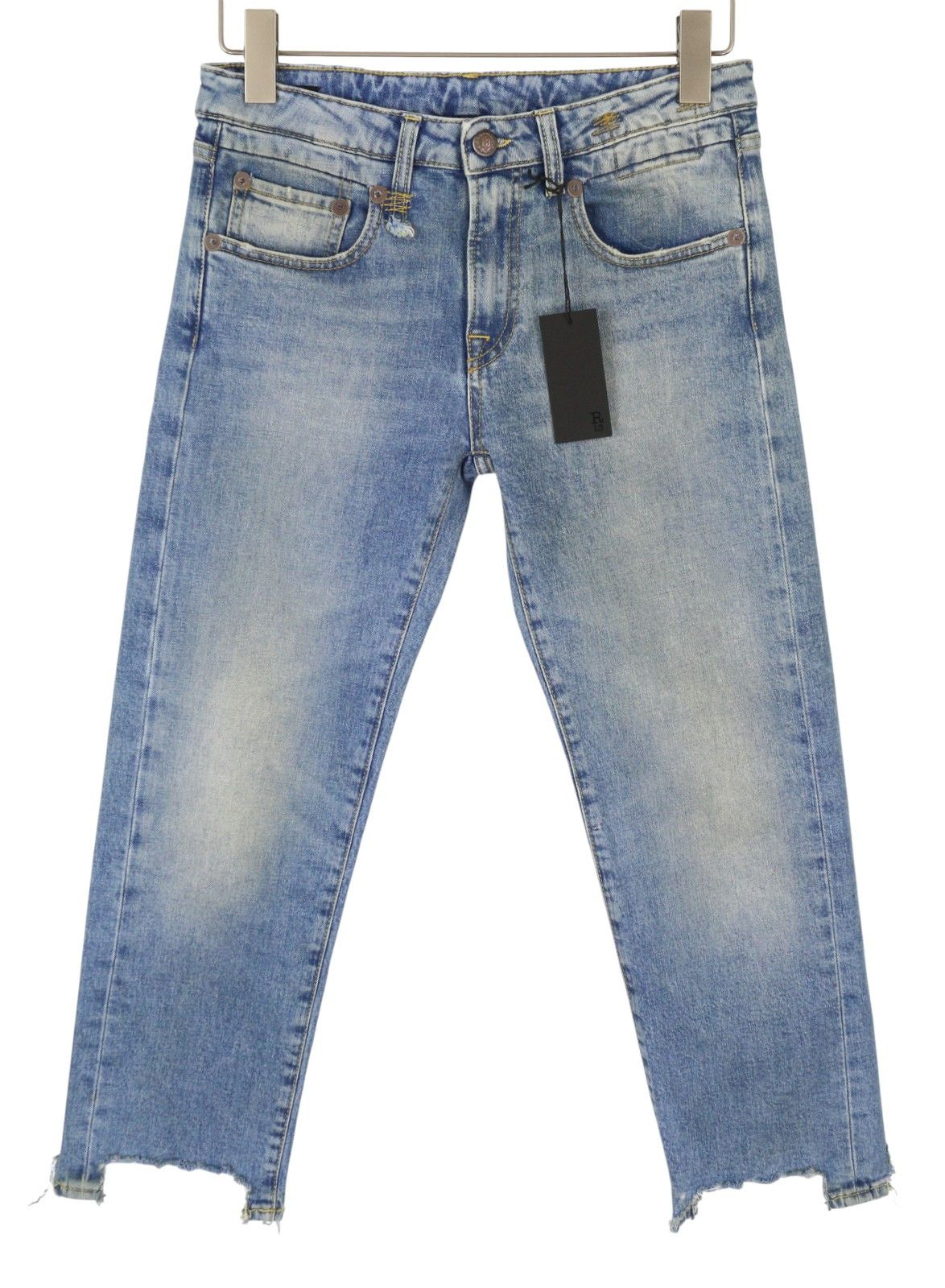 R13 BOY STRAIGHT W RIPS 27 Jasper Stretch Low Rise Blue 87167 Size 27" / US 4 / IT 40 - 3 Thumbnail