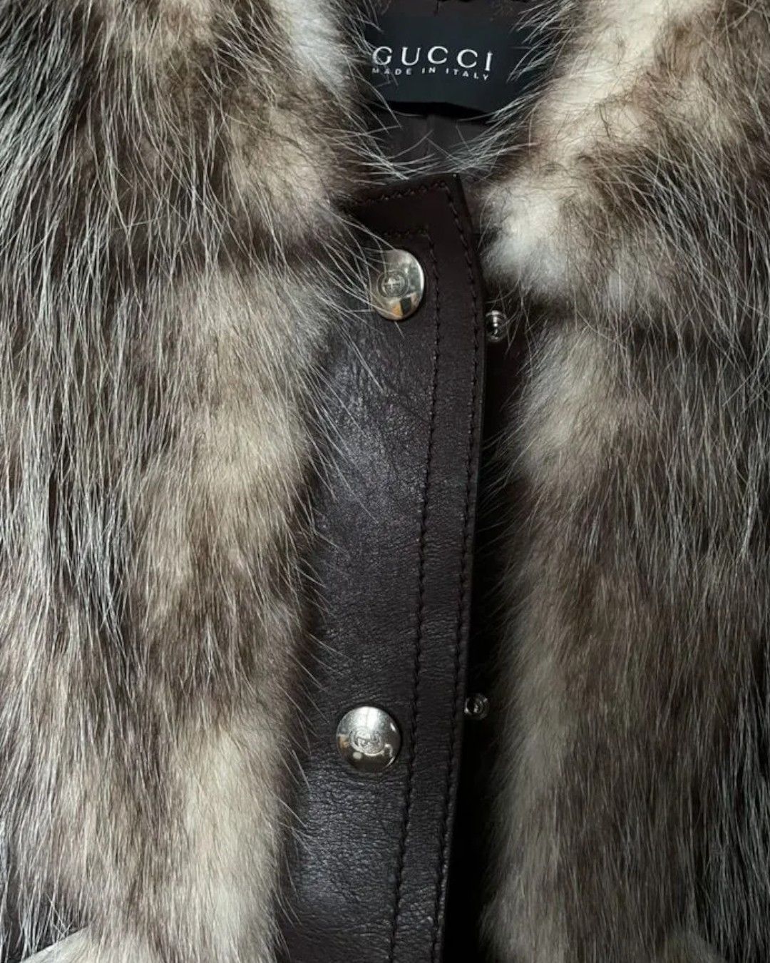 Gucci F/W 2007 RUNWAY WOMEN'S VARIATION OPOSSUM FUR LEATHER JACKET Size XS / US 0-2 / IT 36-38 - 4 Thumbnail