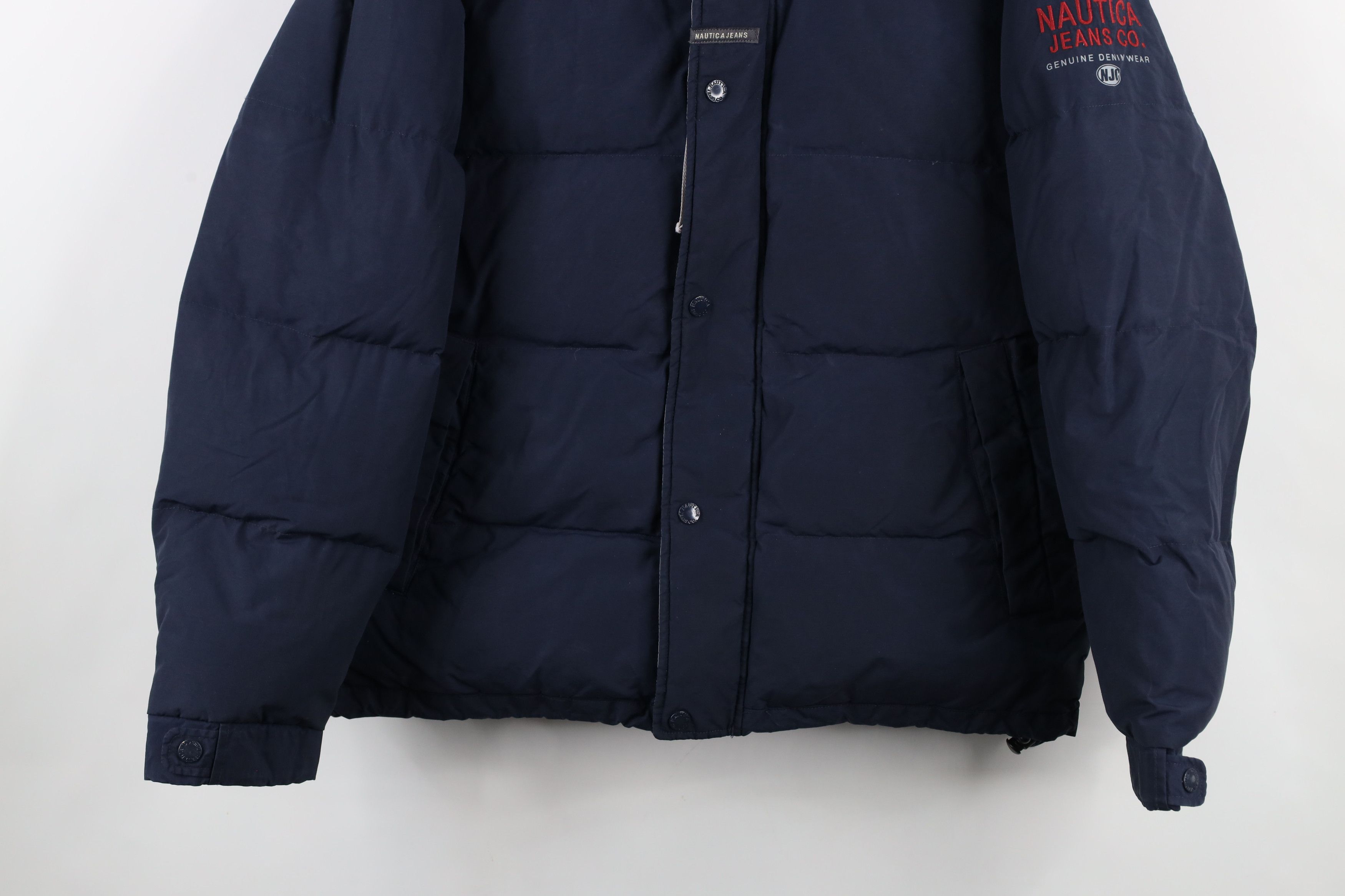 Nautica × Vintage Vintage 90s Nautica Duck Down Fill Hooded Puffer Jacket Blue Size US S / EU 44-46 / 1 - 3 Thumbnail
