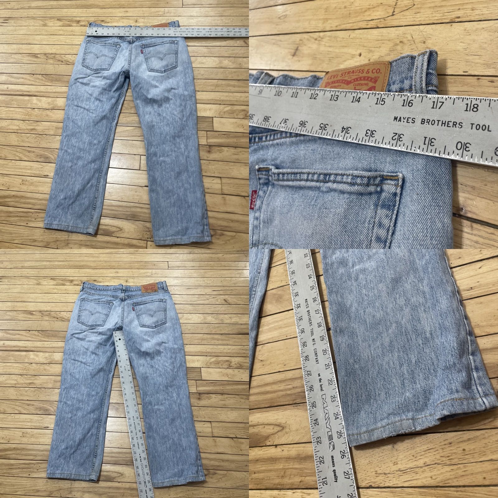 Levi's Levi's Jeans 514 Jeans Men 34x30 26" Light Blue Distressed Slim School Sk8 Denim Size US 34 / EU 50 - 8 Thumbnail
