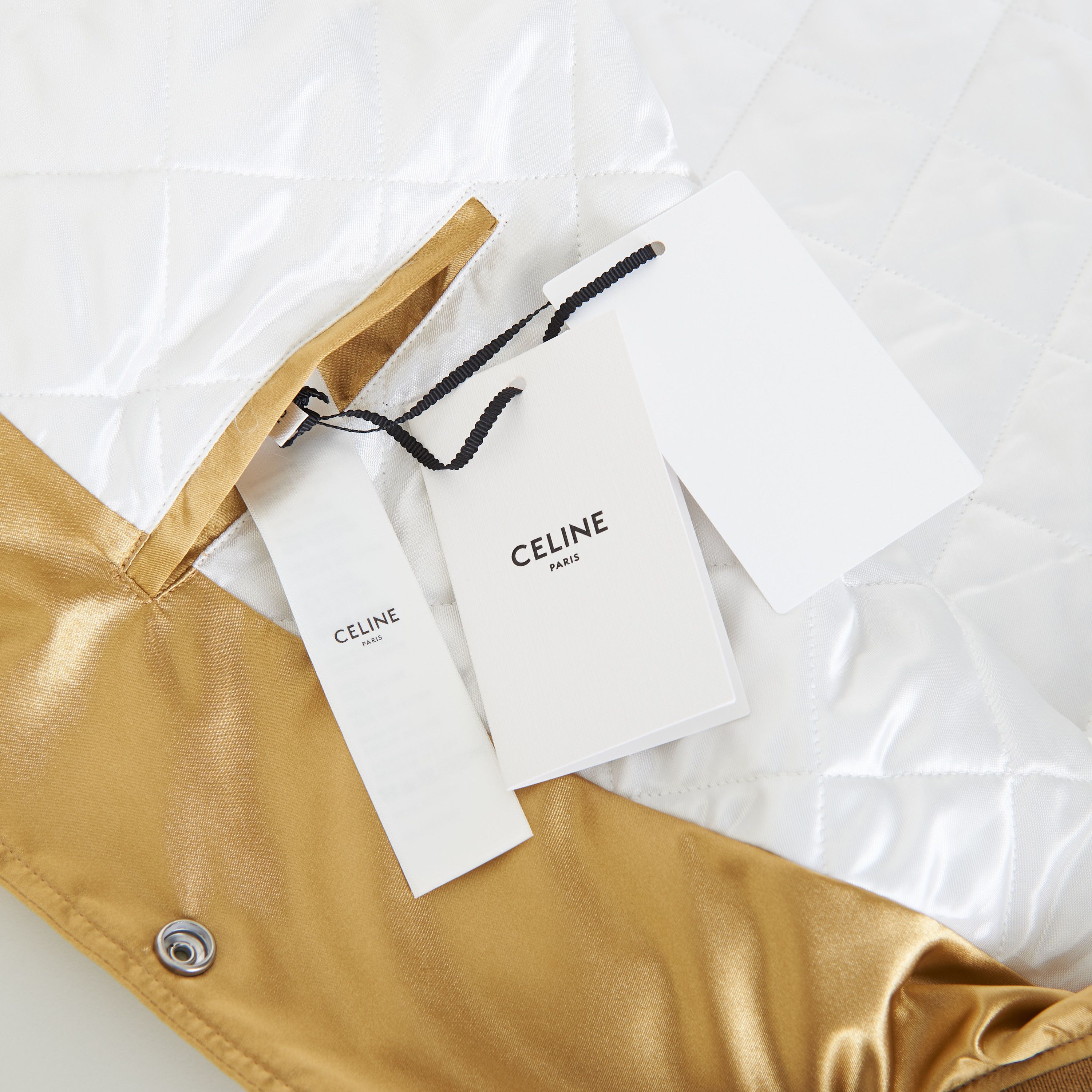 Celine Embroidered Tiger Teddy Jacket In Gold Satin-finish Nylon Size US M / EU 48-50 / 2 - 10 Thumbnail