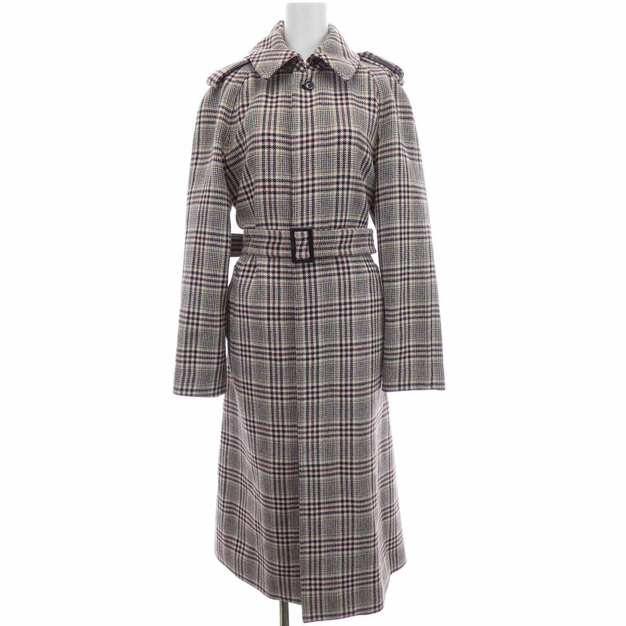 Celine Celine CELINE Prince of Wales Wool Coat Textile Outerwear 2M382330D DUTY FREE for USA Size ONE SIZE - 1 Thumbnail