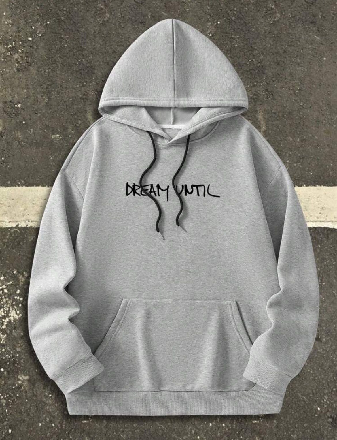 Shein Men’s letter print minimalist hoodie Size US M / EU 48-50 / 2 - 2 Thumbnail