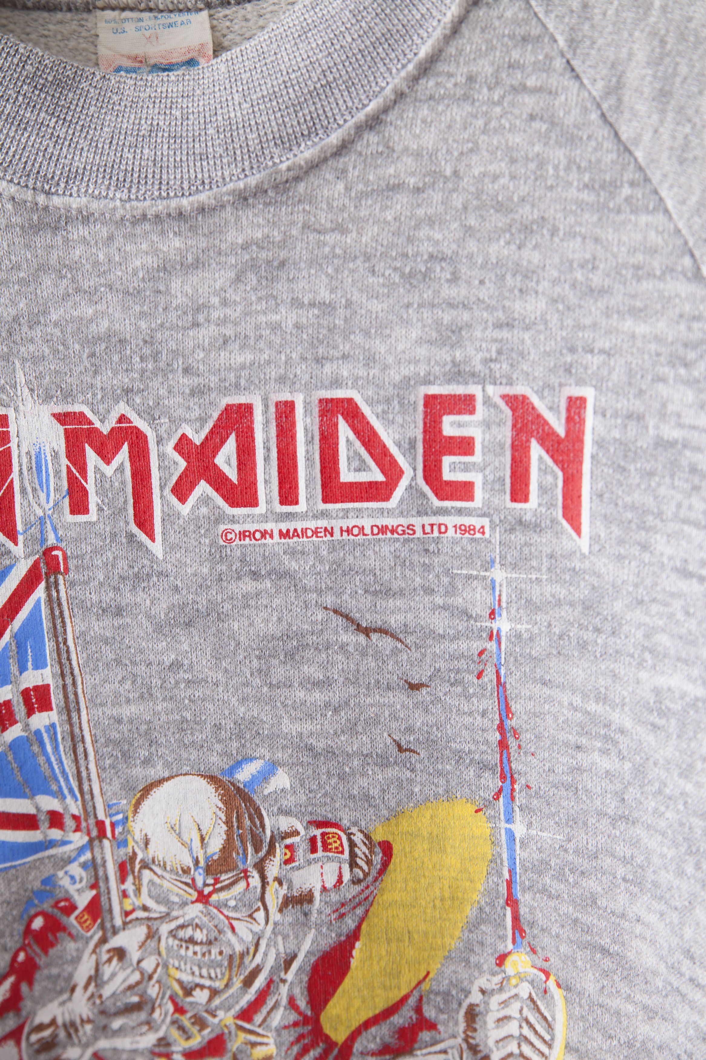 Vintage 1984 Iron Maiden The Trooper sweatshirt Size US S / EU 44-46 / 1 - 3 Thumbnail