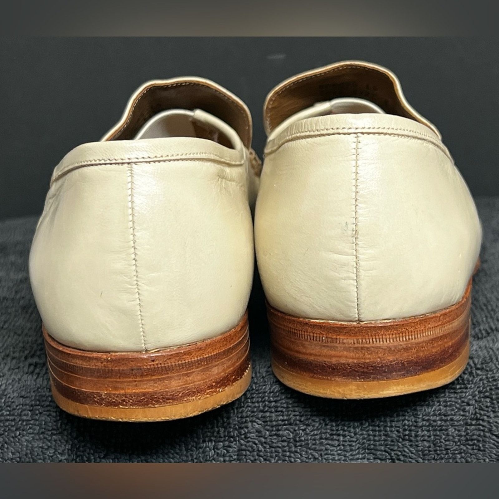 Barker BARKER Men's Beige BIT Leather Loafers Made in England Size US 9 / EU 42 - 8 Thumbnail