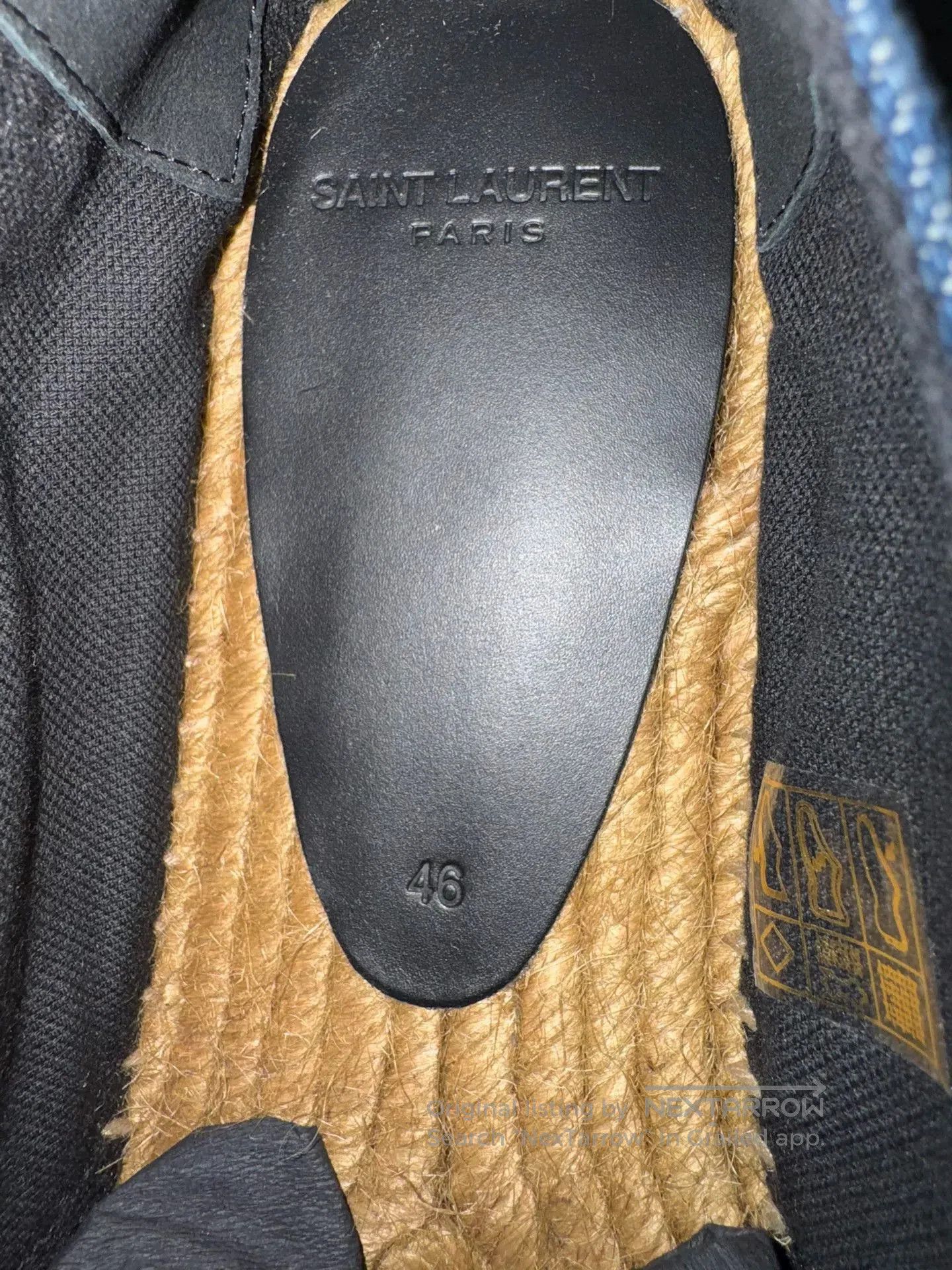 Saint Laurent Paris Saint Laurent SLP Men's Gold Logo Espadrilles. Size US 12 / EU 45 - 8 Thumbnail