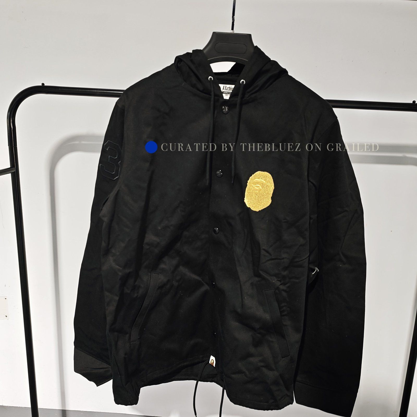 Bape Black XL Hoodie with Gold Embroidered Design Size US XL / EU 56 / 4 - 1 Preview