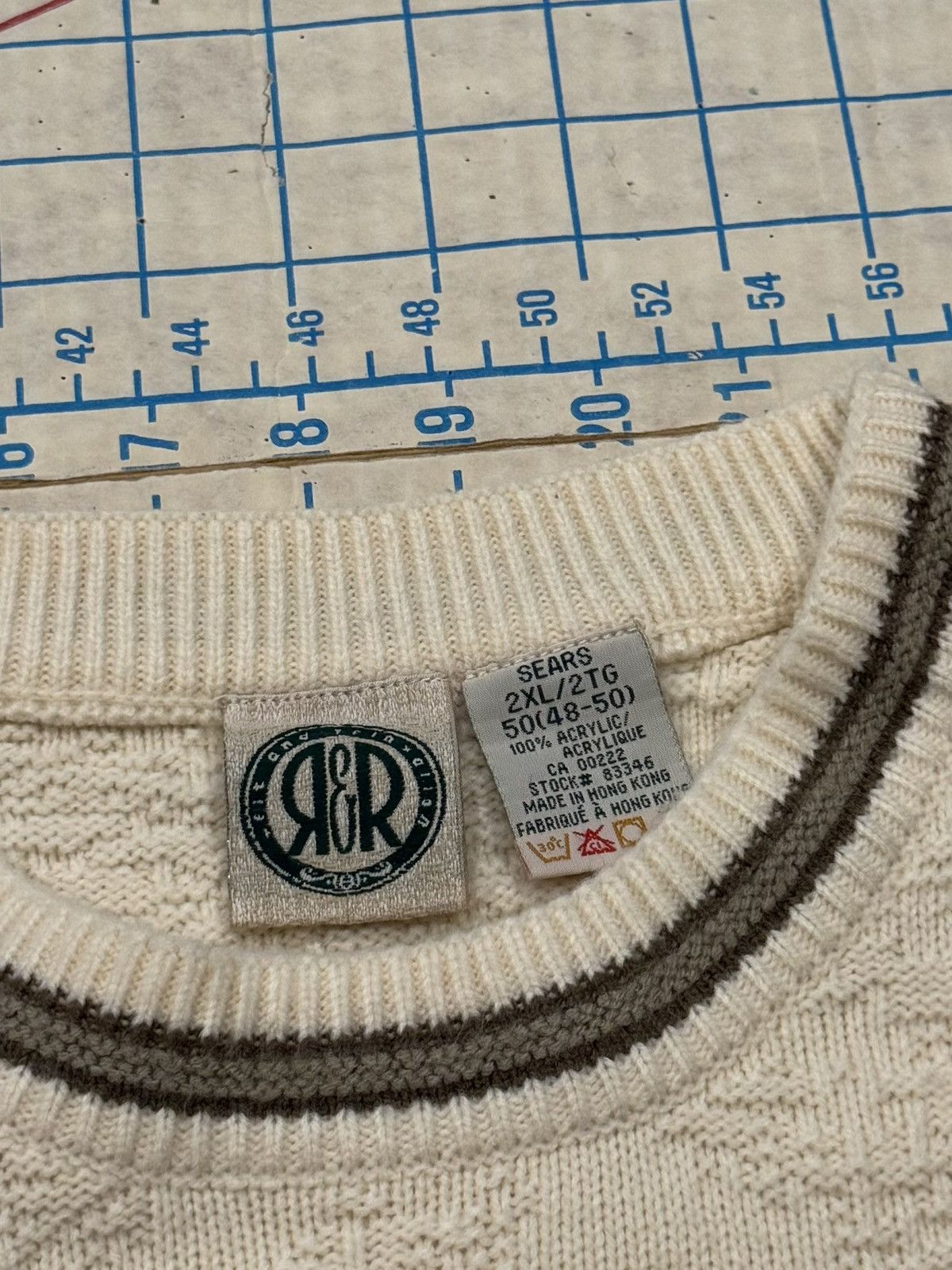 Sears Vintage Sears R&R Embroidered Deer Knit Sweater White XXL Size US XXL / EU 58 / 5 - 5 Thumbnail