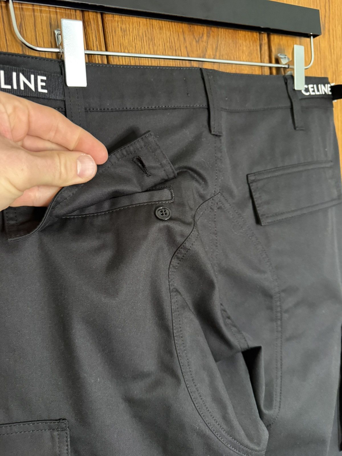 Celine $1.5k Celine logo black cargo pants jeans Hedi Slimane 48 Size US 32 / EU 48 - 21 Thumbnail