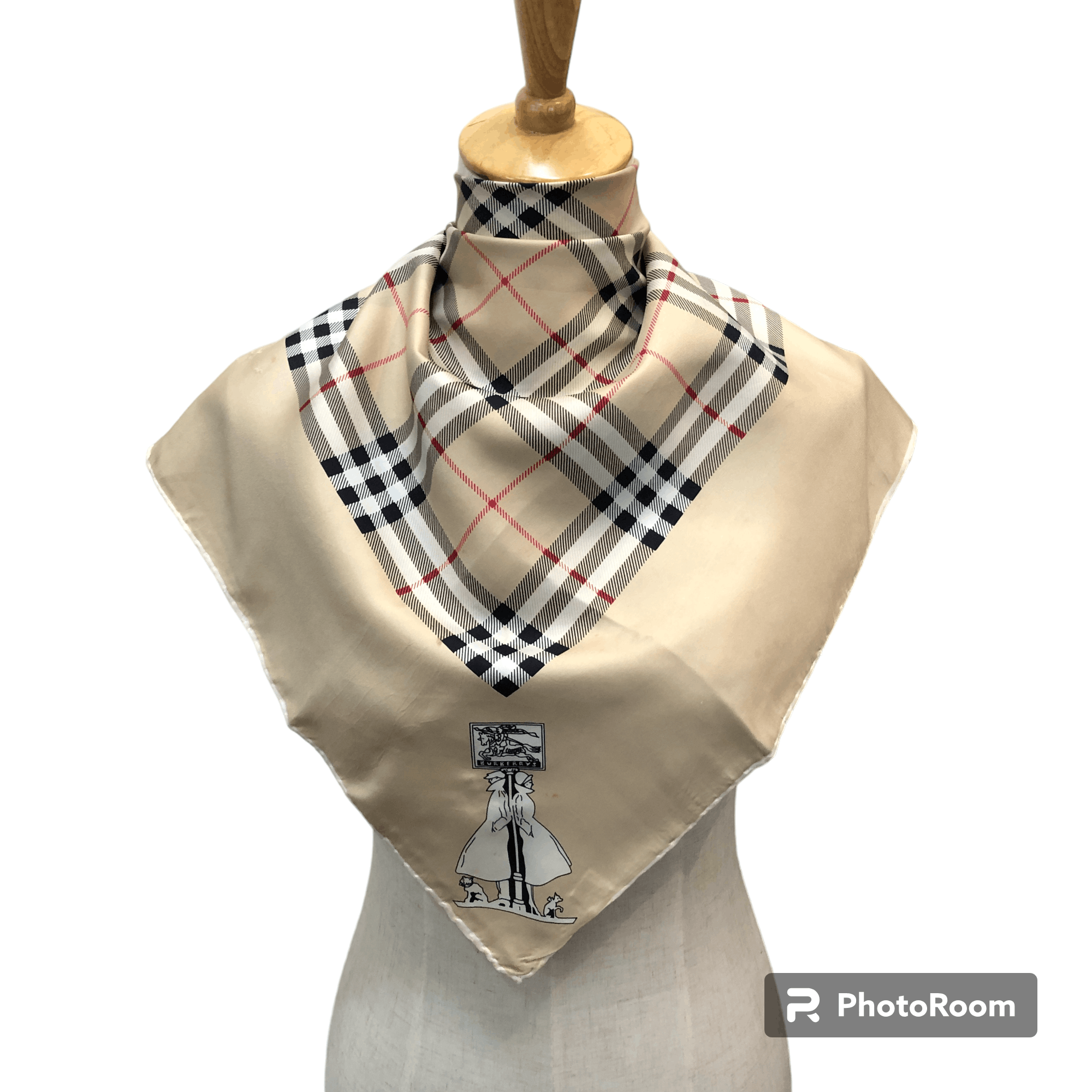 Burberry Burberrys Luxury Hand Rolled Nova Check Silk Scarf M945 Size ONE SIZE - 1 Thumbnail