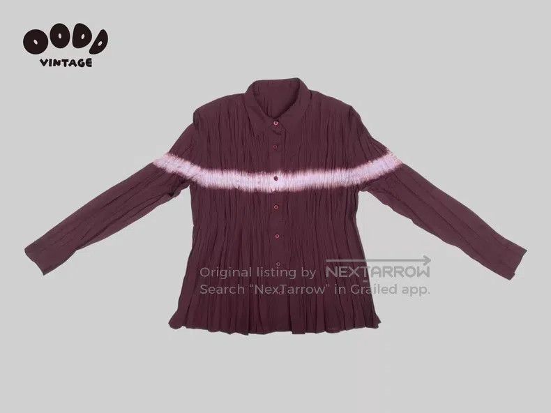 Issey Miyake Issey Miyake Main Line Tie Dye Ruffle Shirt Size L / US 10 / IT 46 - 3 Thumbnail