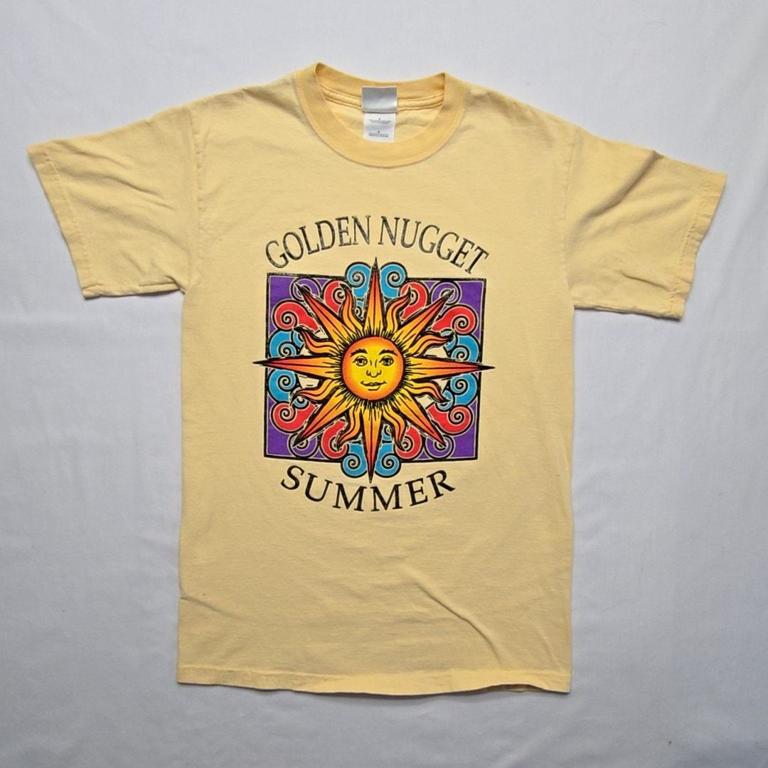 Vintage Vintage Golden Nugget Summer Shirt Sun Graphic Yellow S Tee Size US S / EU 44-46 / 1 - 1 Thumbnail