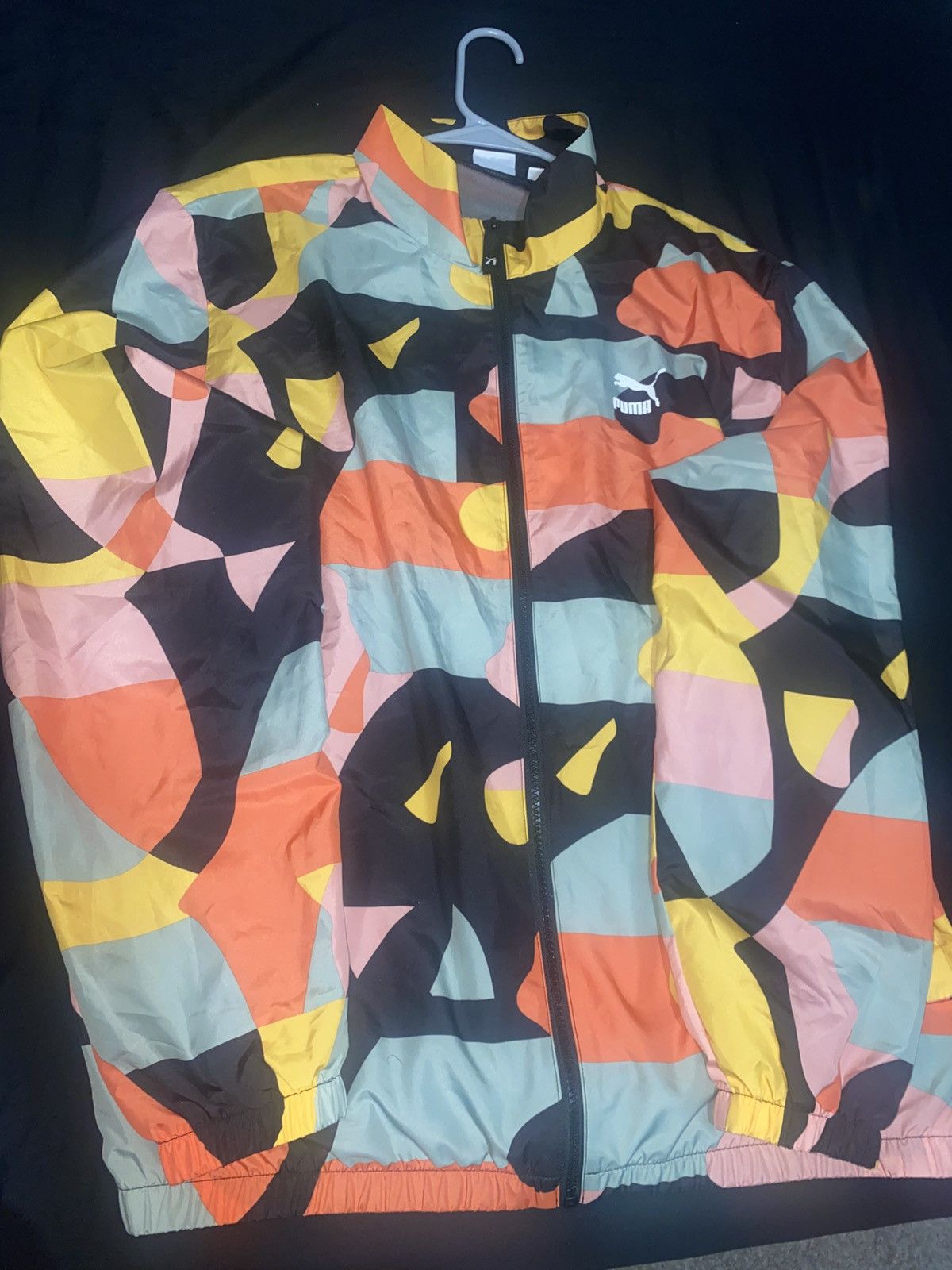 Puma Puma Windbreaker Jacket - Abstract Camo/Geometric Print Size US XL / EU 56 / 4 - 1 Thumbnail