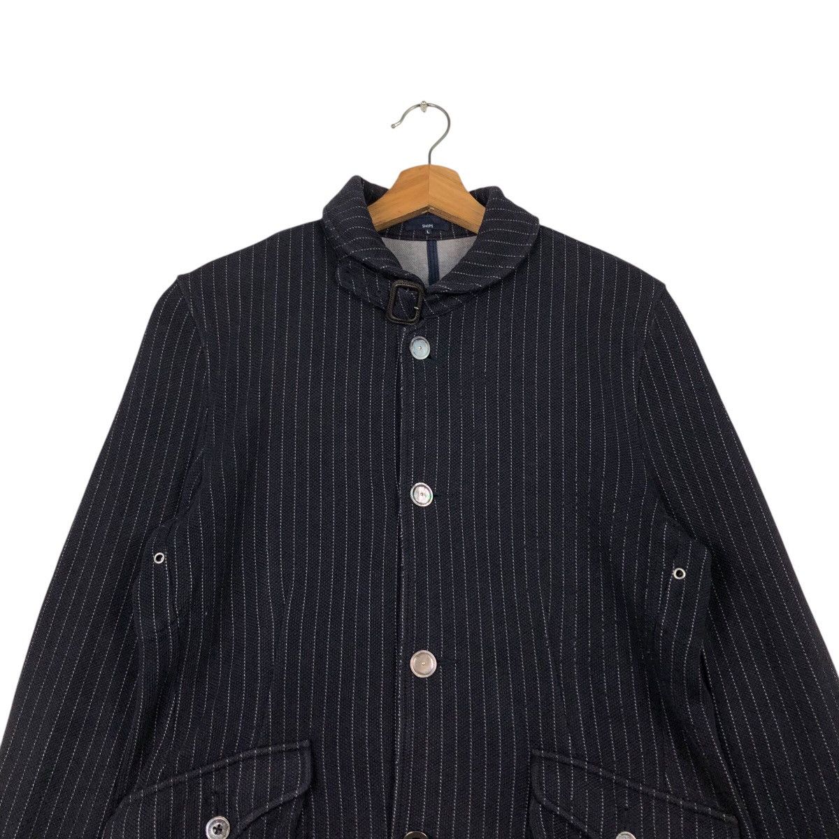 Japanese Brand SHIPS Archive Pinstripe Work Jacket Japanese Utility Cut Size US L / EU 52-54 / 3 - 4 Thumbnail