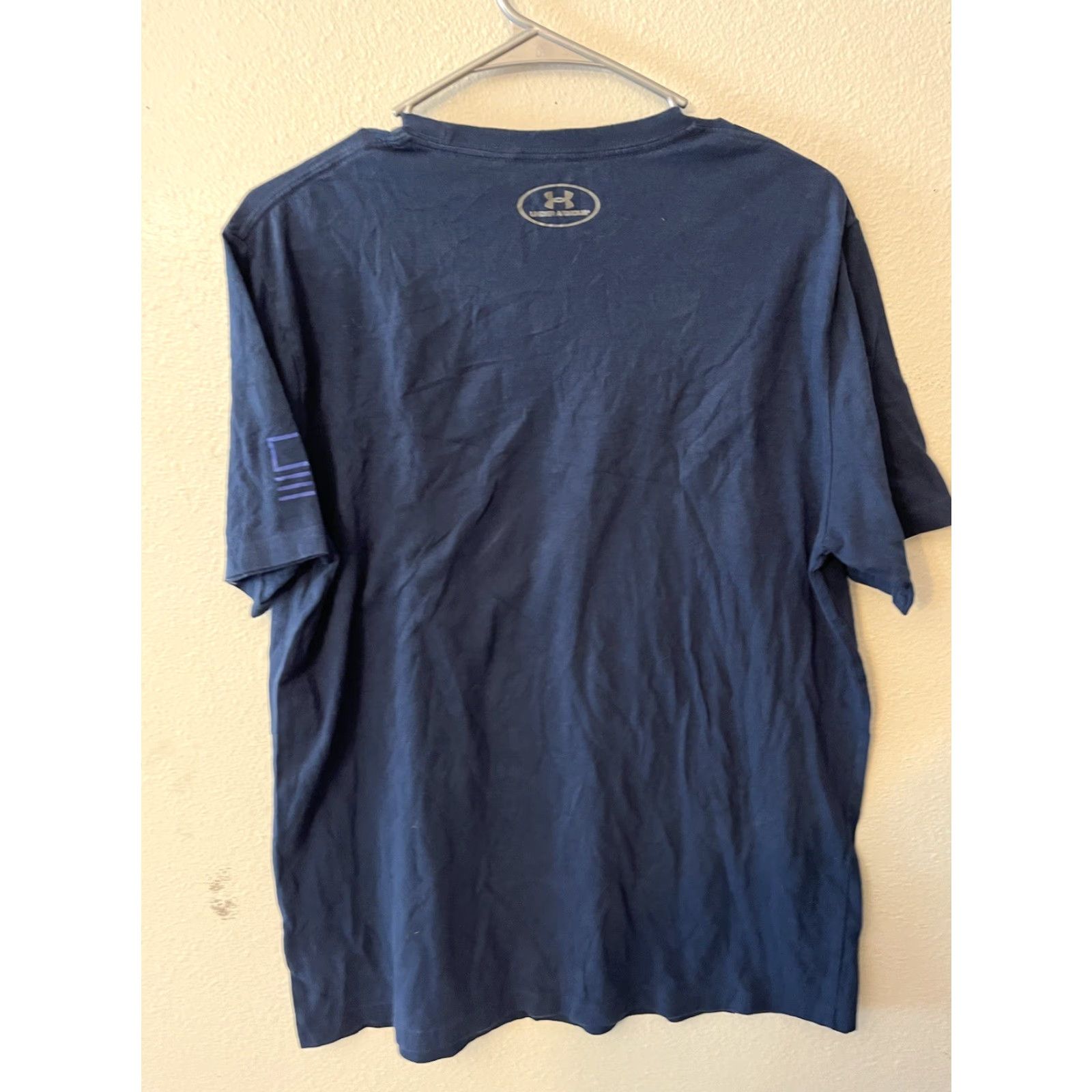 Under Armour Under Armour T-Shirt Men’s Large Short Sleeve Blue Crew Neck Logo Graphic Cotton Comfort Fit Size US L / EU 52-54 / 3 - 3 Thumbnail