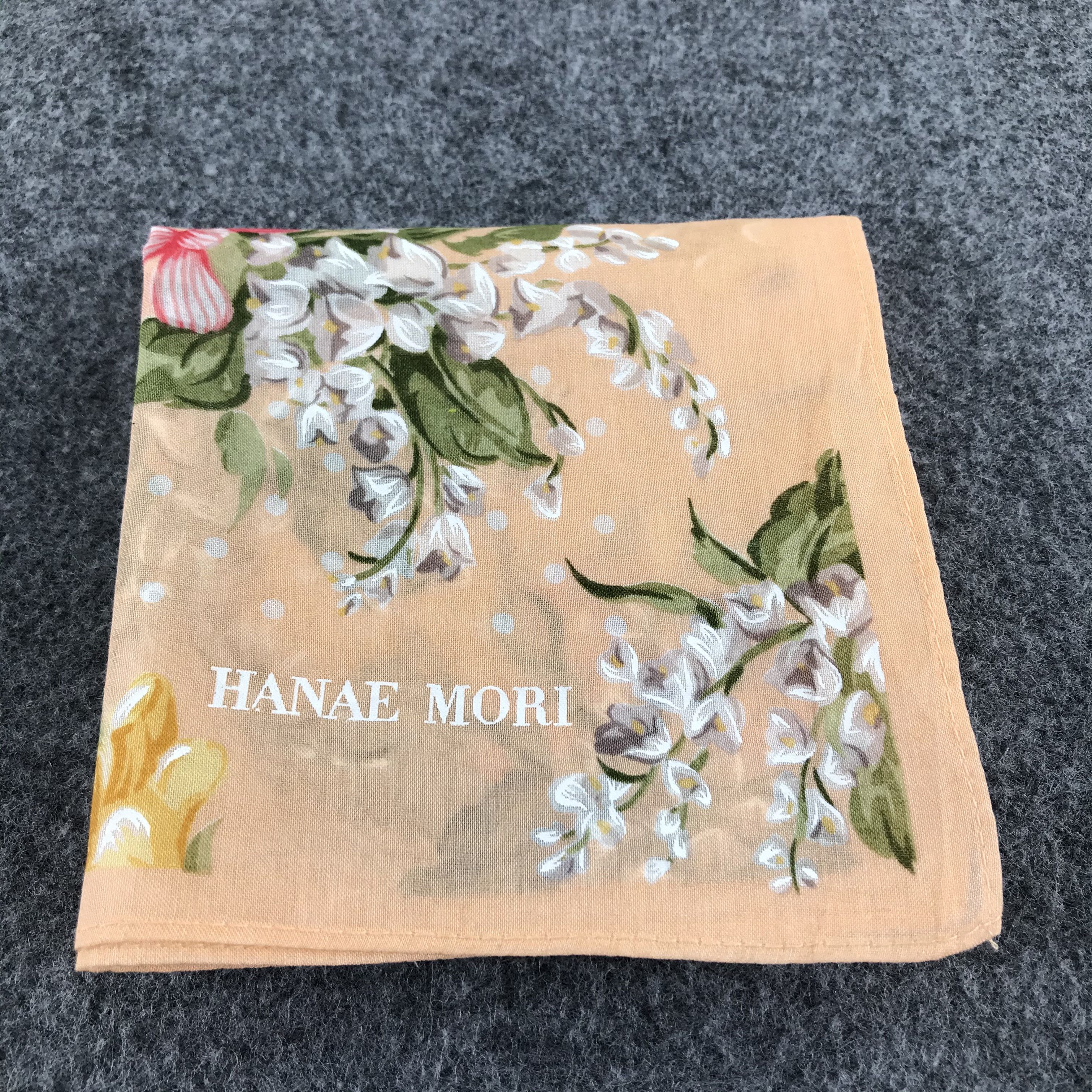 Hanae Mori × Vintage Hanae Mori Floral Handkerchief Neckerchief Bandana SCT101 Size ONE SIZE - 6 Thumbnail
