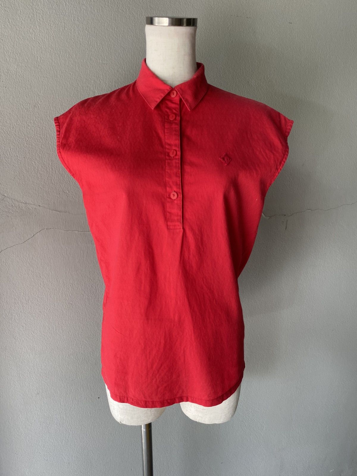 Dior Christian Dior Red Sleeveless Shirt Size S / US 4 / IT 40 - 9 Thumbnail