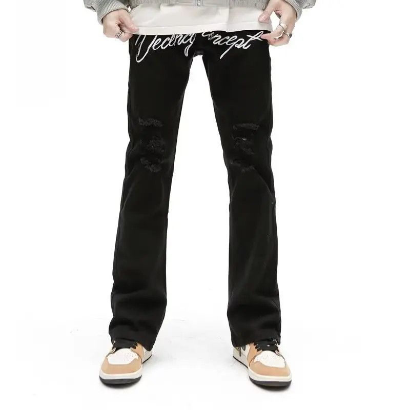 Japanese Brand × Jean Retro loose embroidered micro flared jeans Size US 32 / EU 48 - 6 Thumbnail
