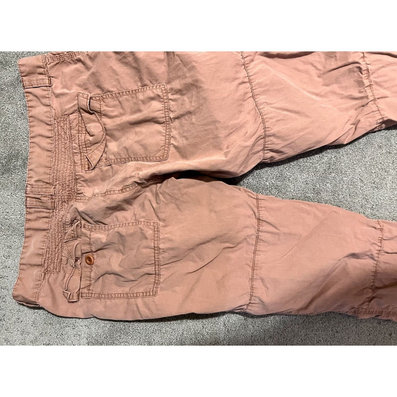Madewell Madewell Pink Campstitch Slouch Lightweight Cotton Ankle Pants Women Size 32 Size 24" / US 00 / IT 34 - 4 Thumbnail