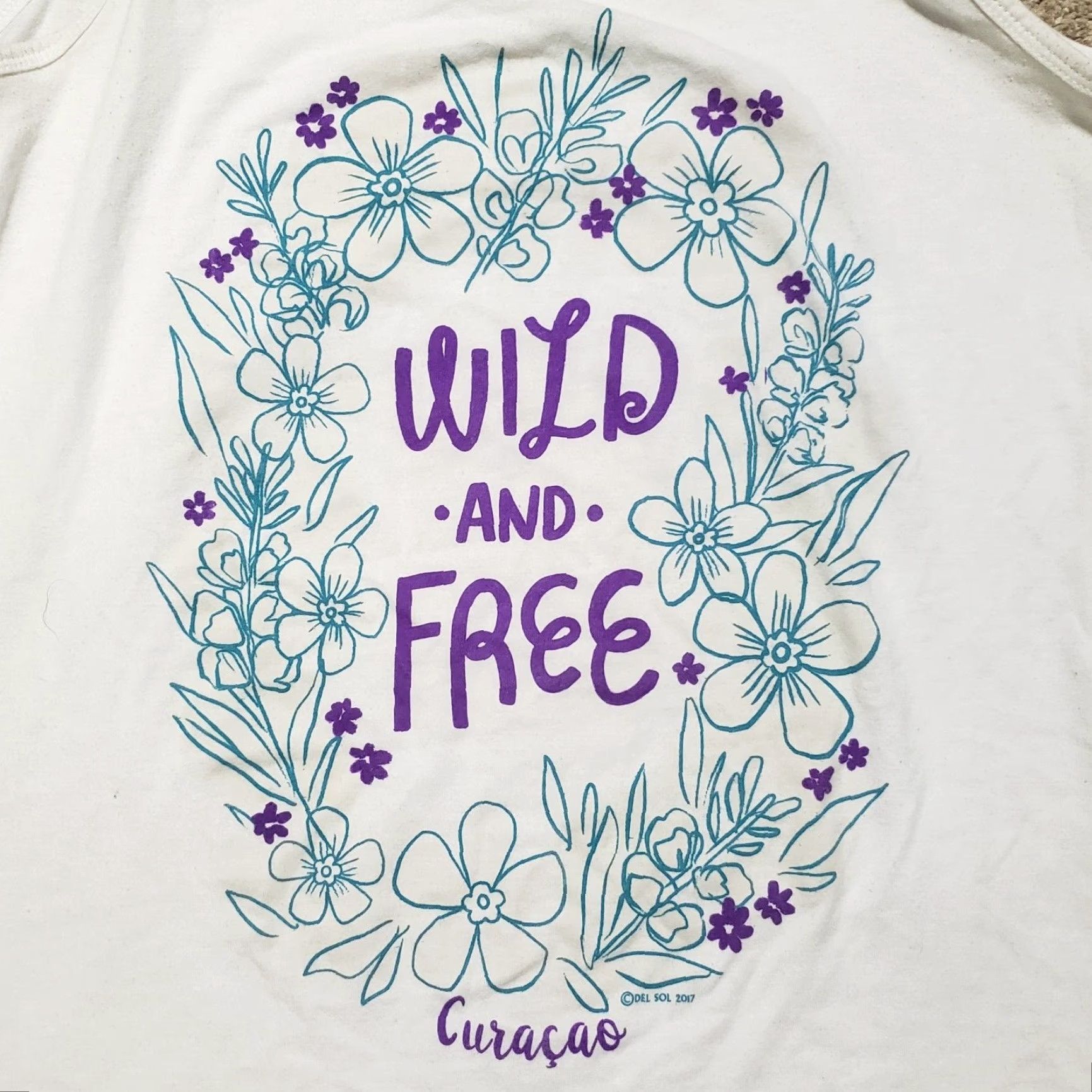 Vintage Wild & Free White Floral Flowers Spaghetti Strap Shirt Top Women's 2XL XXL Size XXL / US 16-18 / IT 52-54 - 2 Thumbnail