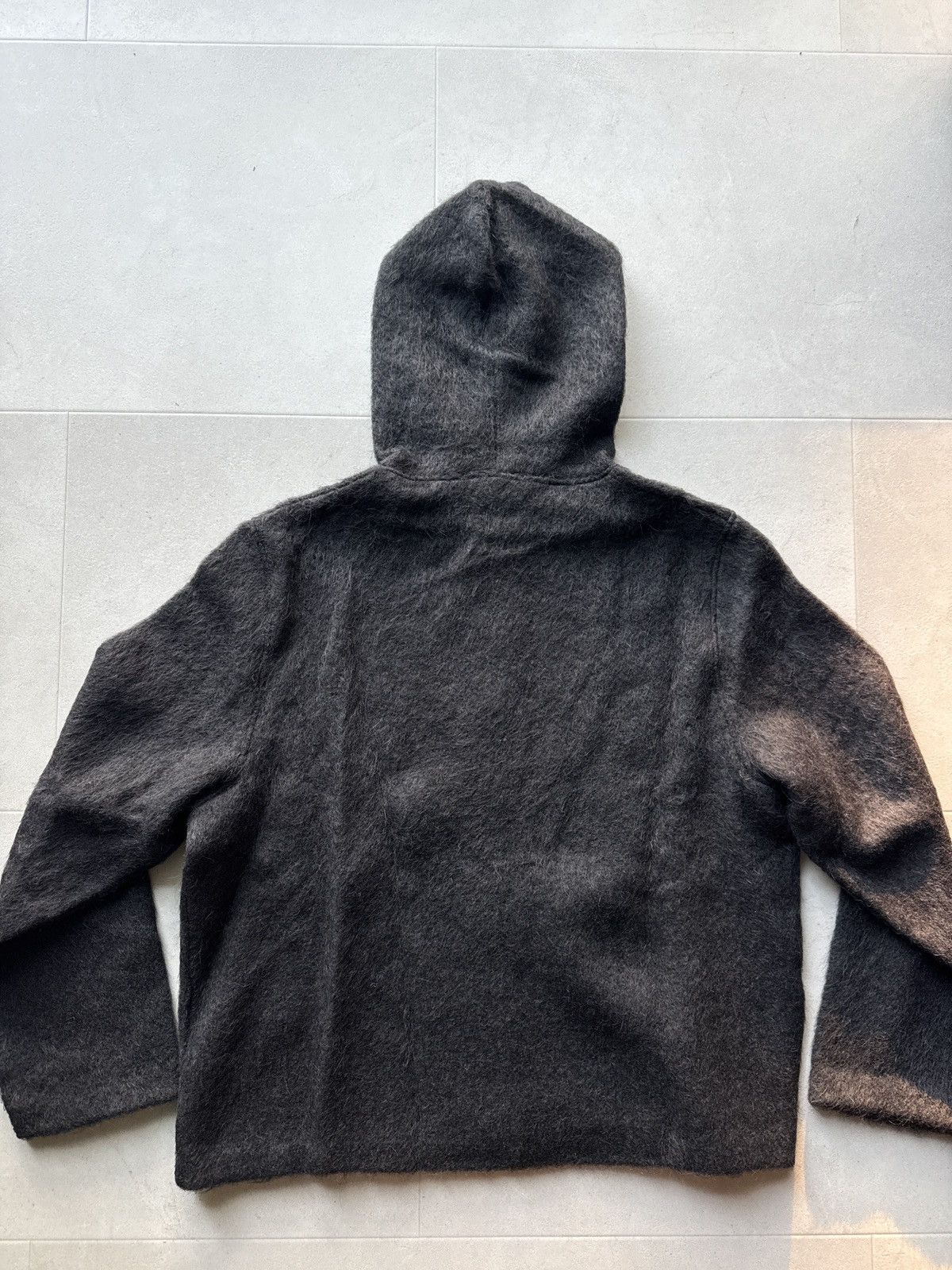 Our Legacy Our Legacy Full Zip Hooded Jacket Hairy Wool Black Size US M / EU 48-50 / 2 - 2 Thumbnail