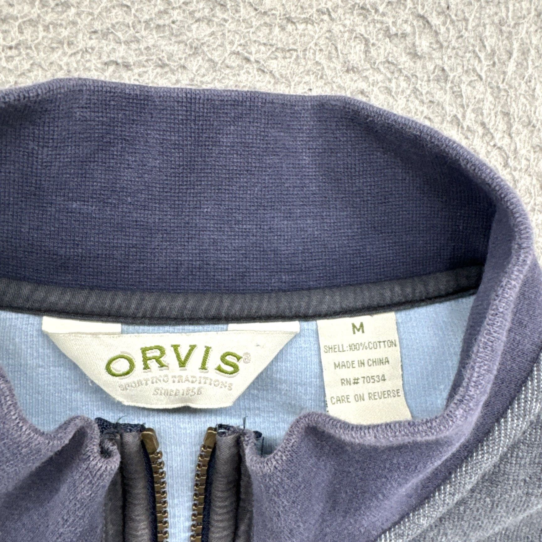 Orvis Orvis Mens Full Zip Blue Cotton Sweater Sweatshirt Size M Size US M / EU 48-50 / 2 - 2 Thumbnail