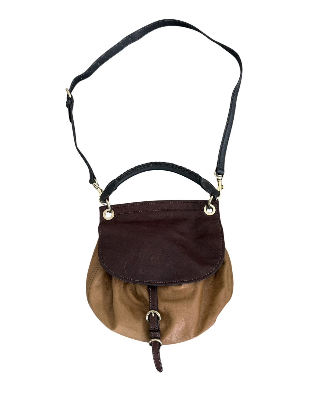 Miu Miu Miu Miu Leather Drawstring Flap Hobo Bag Size ONE SIZE - 1 Thumbnail