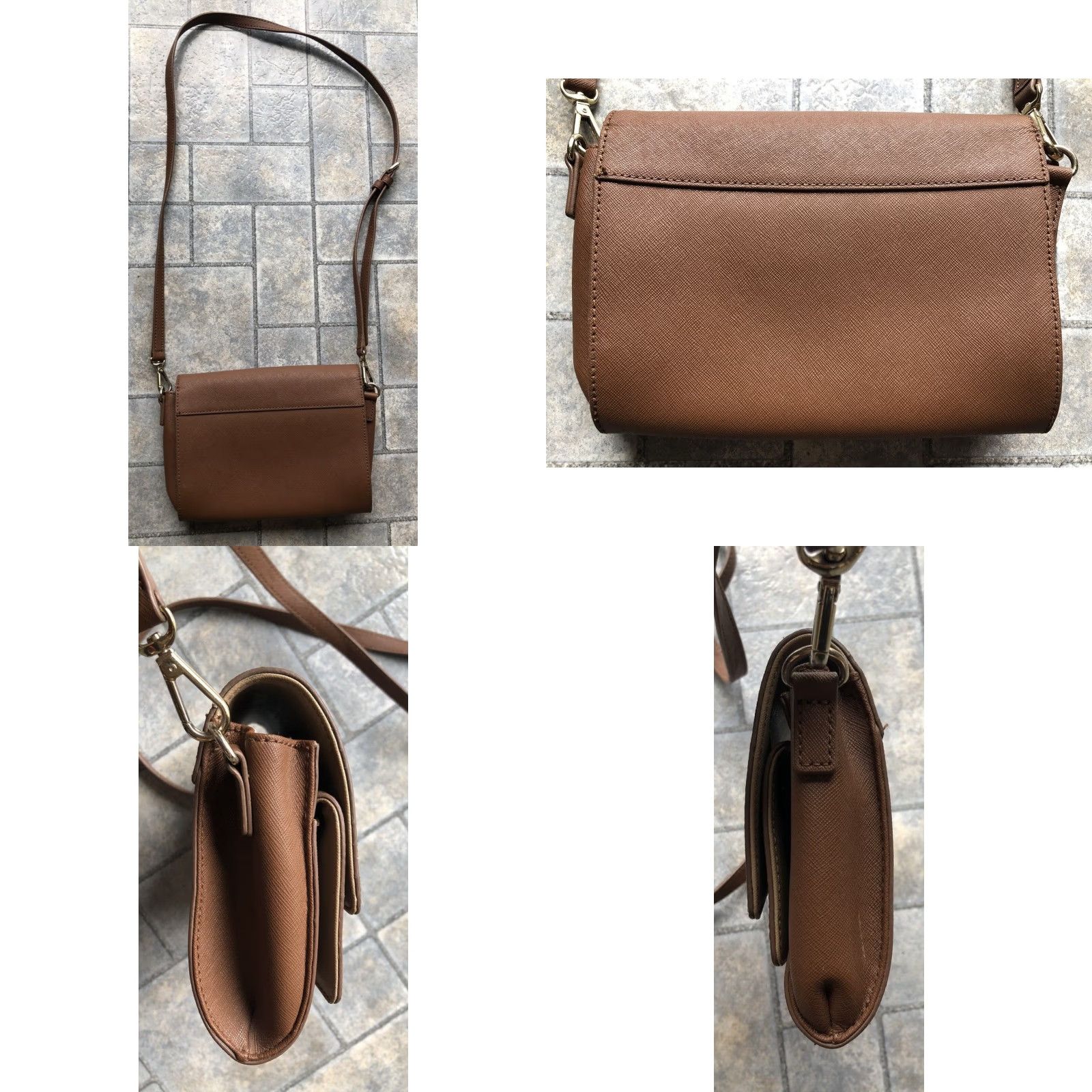 DKNY DKNY Purse Shoulder Bag Brown 4042 100% Genuine Leather 9in x 6in With Strap Womens Vintage? (No N/A) Size ONE SIZE - 8 Thumbnail