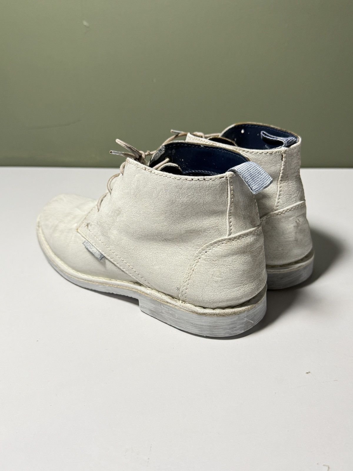 Lambretta Lambretta desert boots with a hand-painted white finish Size US 8.5 / EU 41-42 - 5 Thumbnail