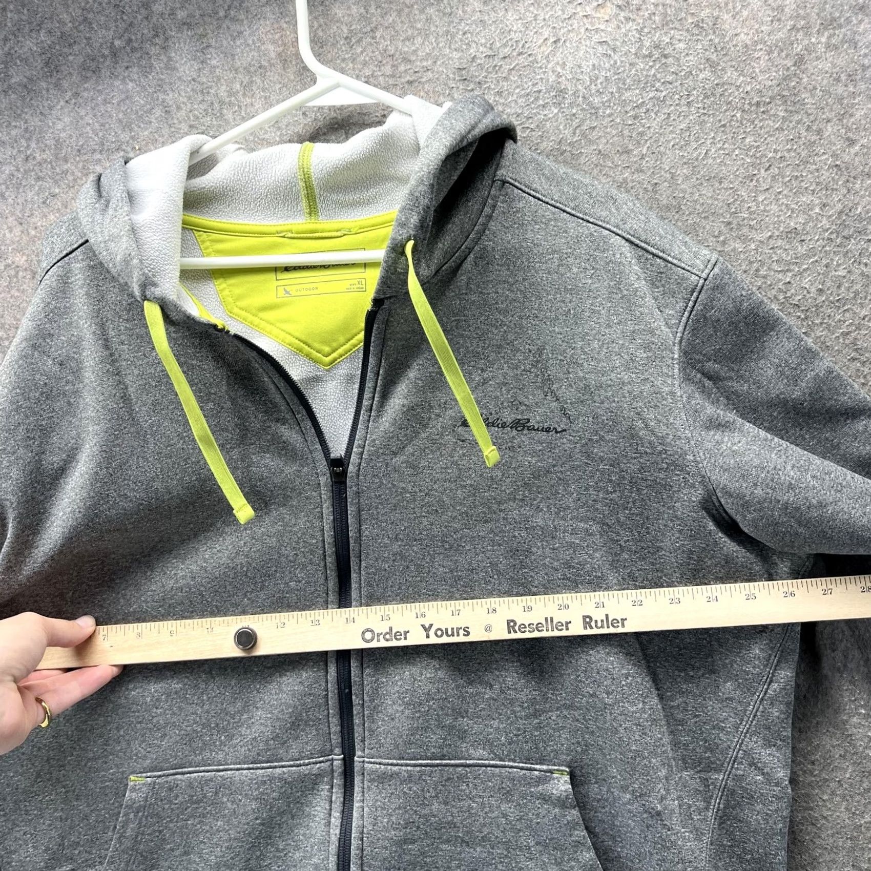 Eddie Bauer Eddie Bauer Hoodie Mens XL Gray Full Zip Fleece Sweatshirt Logo Size US XL / EU 56 / 4 - 6 Thumbnail