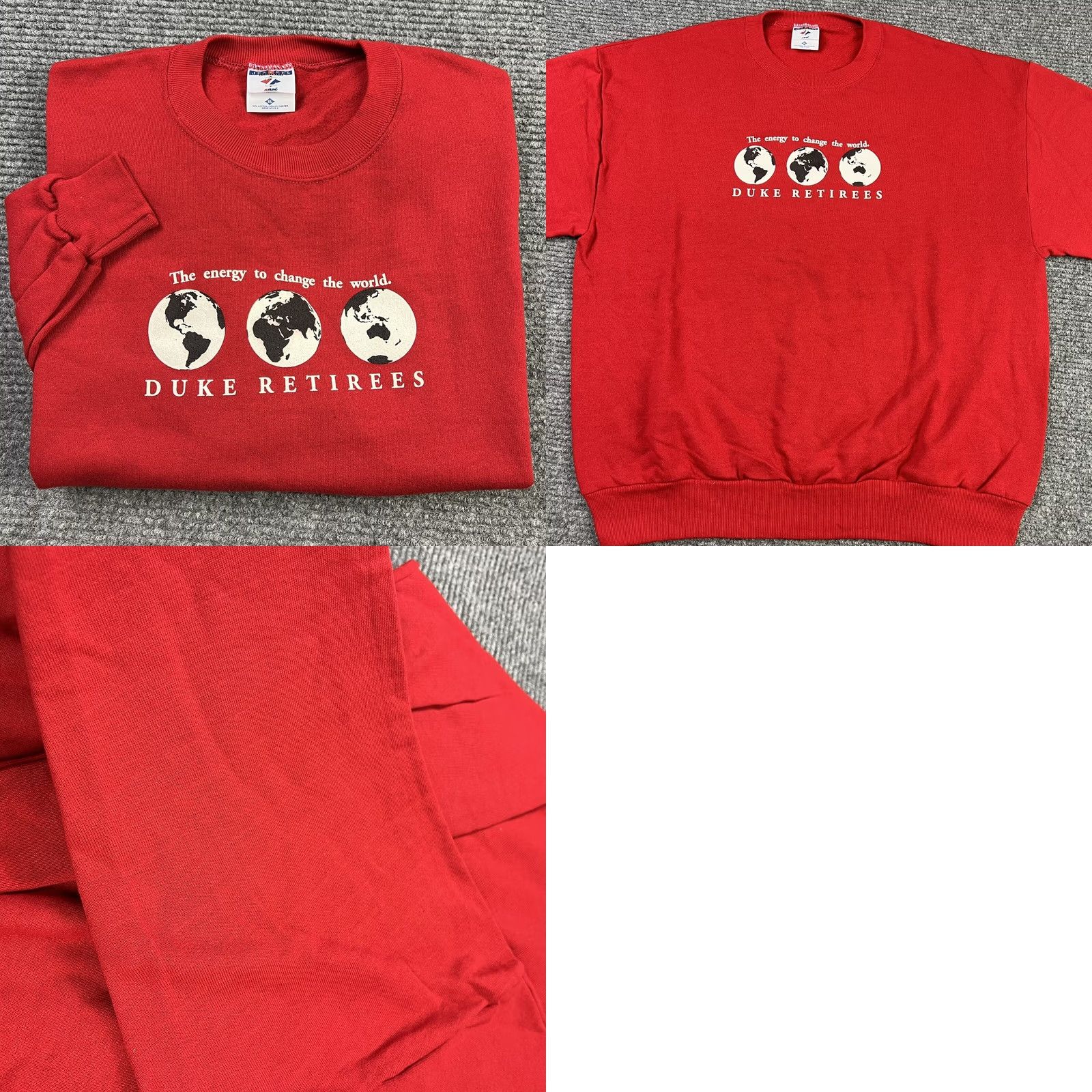 Jerzees VINTAGE Duke Energy Sweatshirt Crewneck XL Red Graphic 90s Men United States Made In USA Jerzees Crew Neck All Seasons Oversized Vintage Size US XL / EU 56 / 4 - 8 Thumbnail