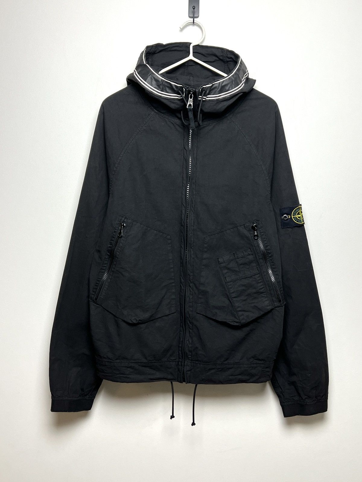Stone Island Stone Island 2006 Laminated Cotton Hooded Jacket Size US M / EU 48-50 / 2 - 2 Thumbnail