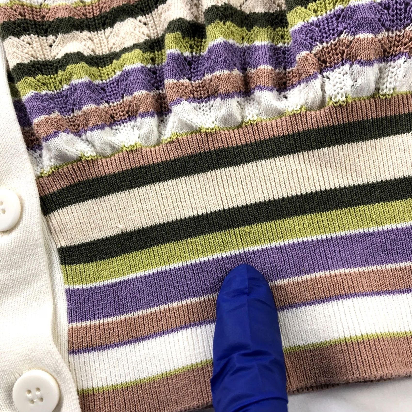 Marella Marella Sweater Womens XL Cropped Cardigan Neck Colorful Multicolor HRJ Size XL / US 12-14 / IT 48-50 - 3 Thumbnail