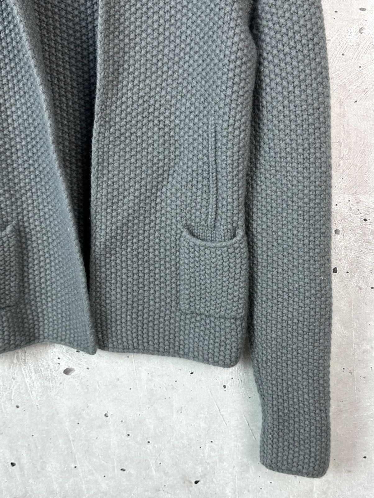 Fabiana Filippi Fabiana Filippi Made in Italy Grey Knit Long Sleeve Blazer Size XS / US 0-2 / IT 36-38 - 5 Thumbnail